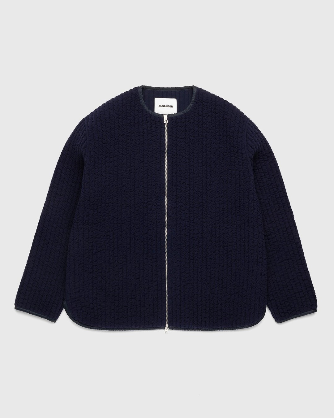 Jil Sander – Knitted Bomber Navy - Outerwear - Blue - Image 1