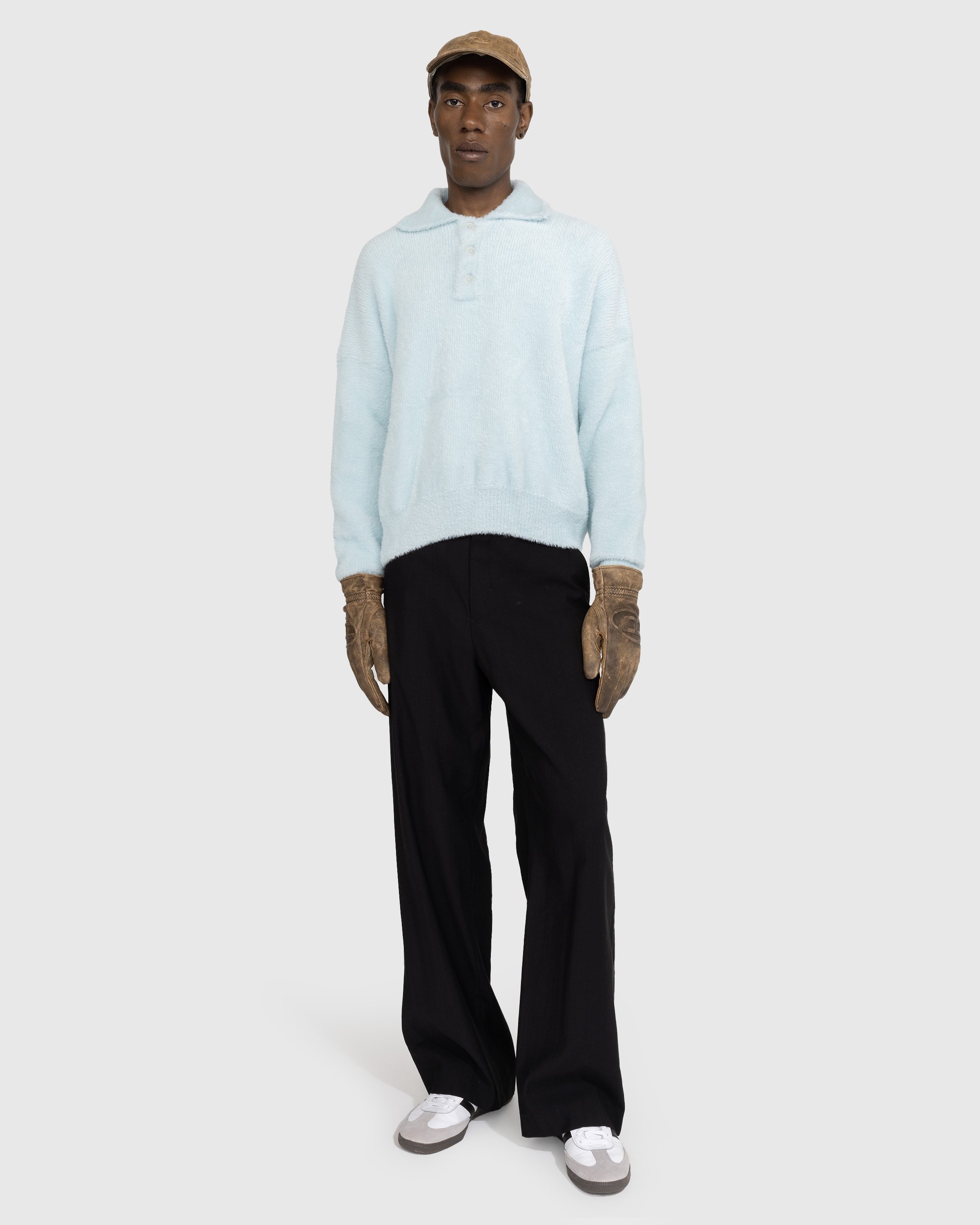 Bonsai – Oversize Knit Polo Ice - Knitwear - Blue - Image 2