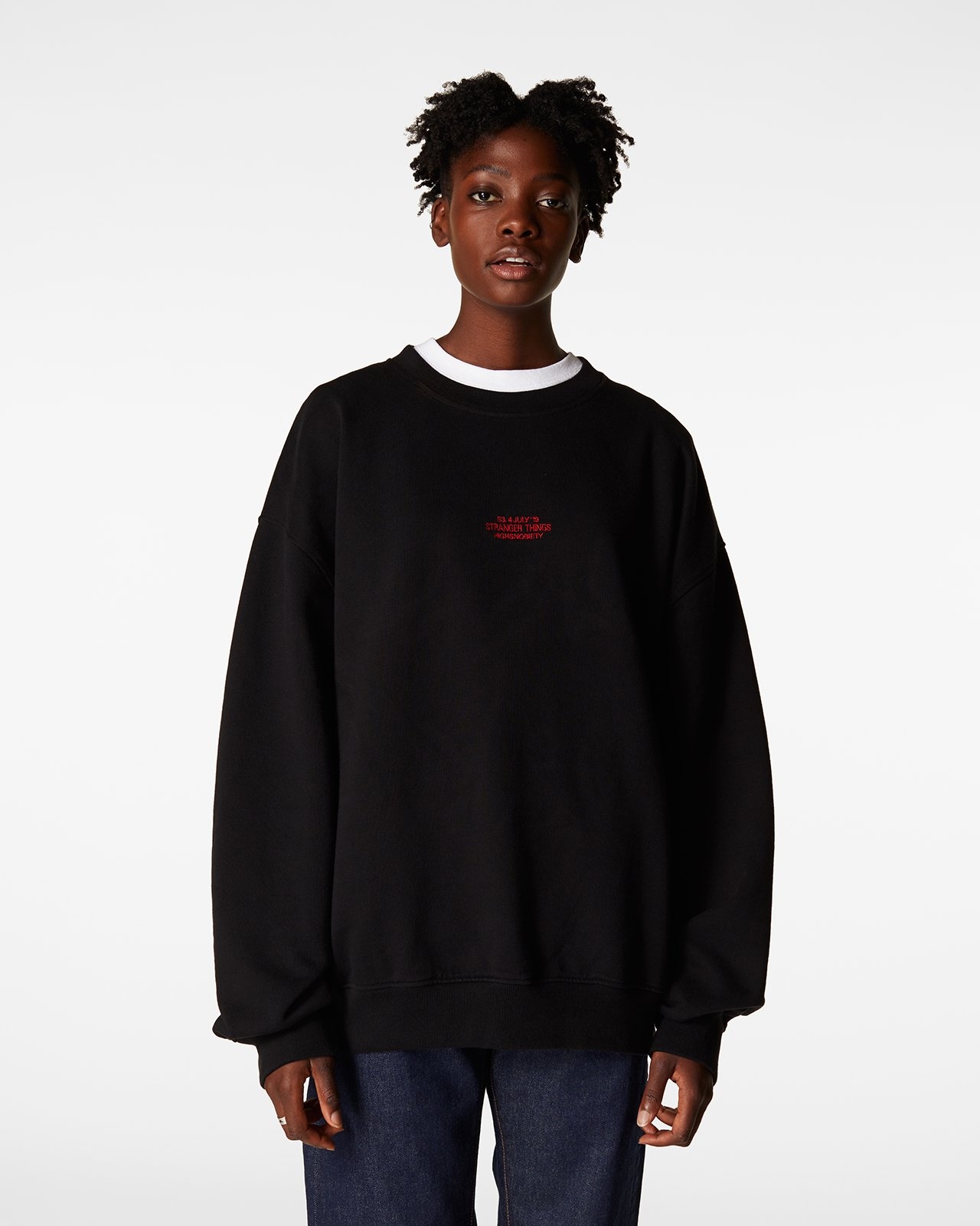Highsnobiety – Stranger Things City of Hawkins Sweater Black - Sweats - Black - Image 5