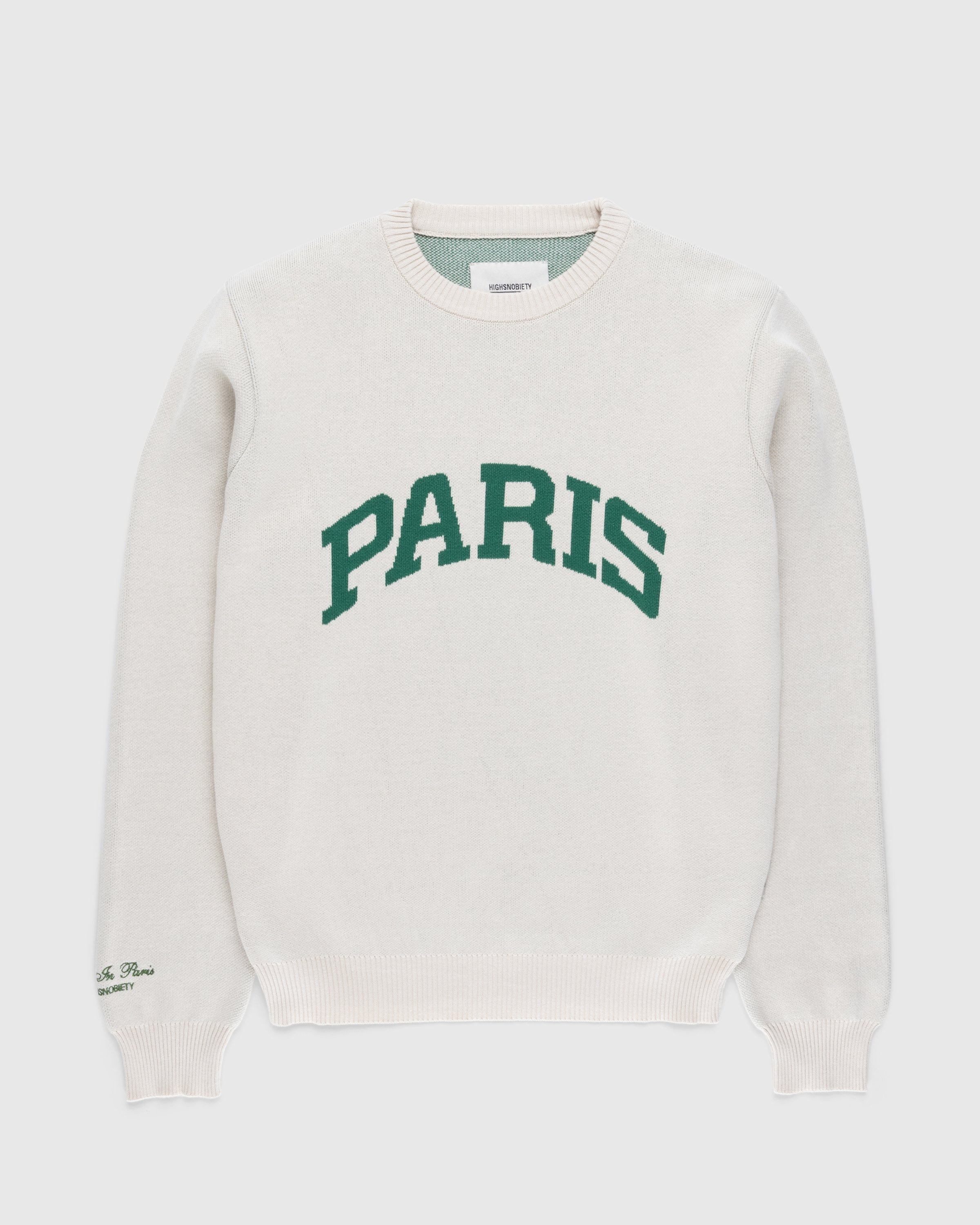 Highsnobiety – Not in Paris 5 Knitted Sweater - Sweats - Beige - Image 1