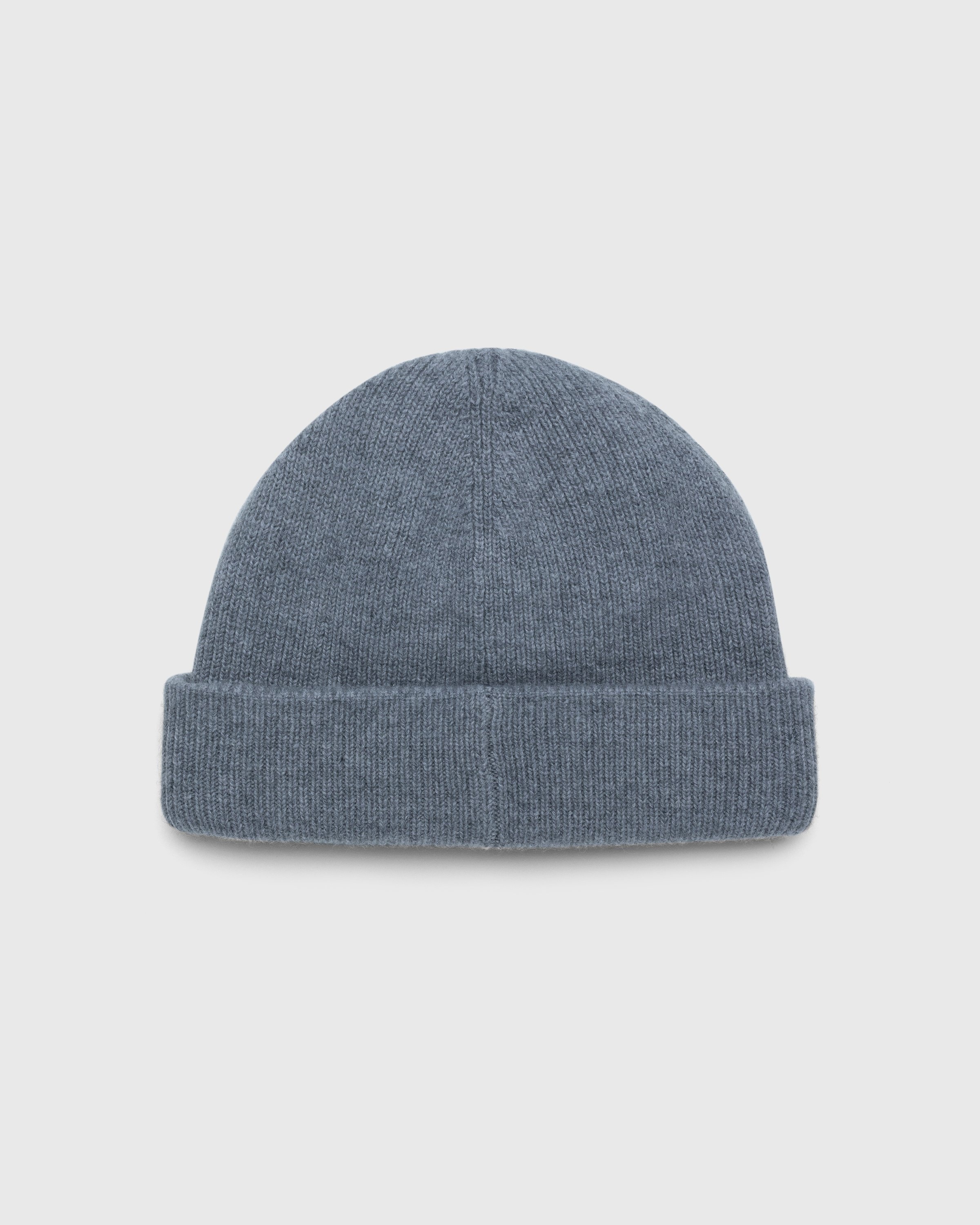 Acne Studios – Small Face Logo Beanie Grey Melange - Hats - Grey - Image 2