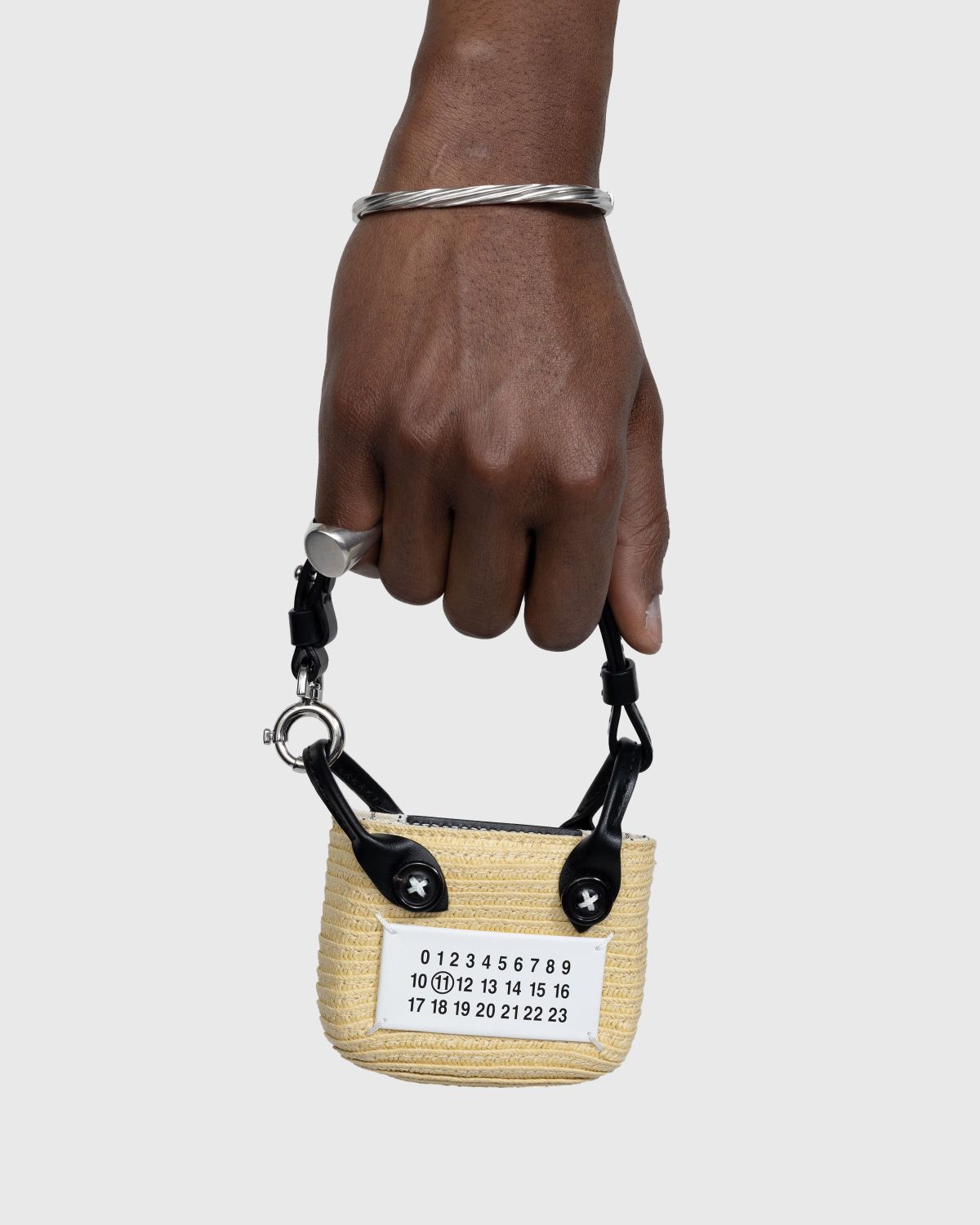 Maison Margiela – Raffia Tote Bag Natural/White - Bags - Beige - Image 4