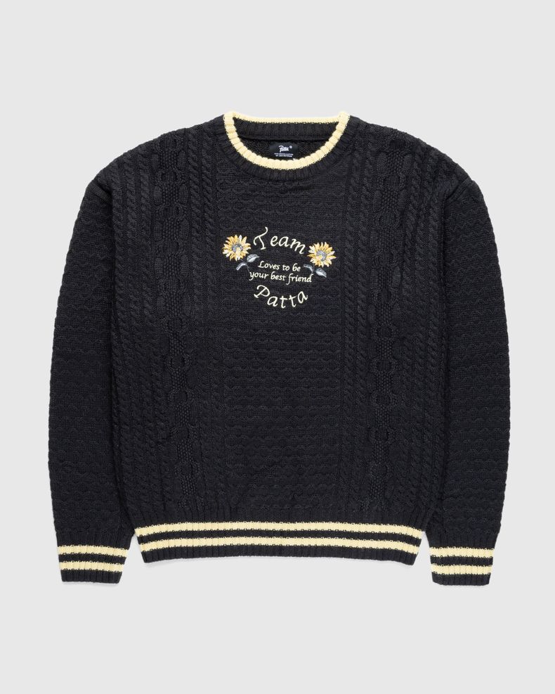 Loves You Cable Knitted Sweater Pirate Black 