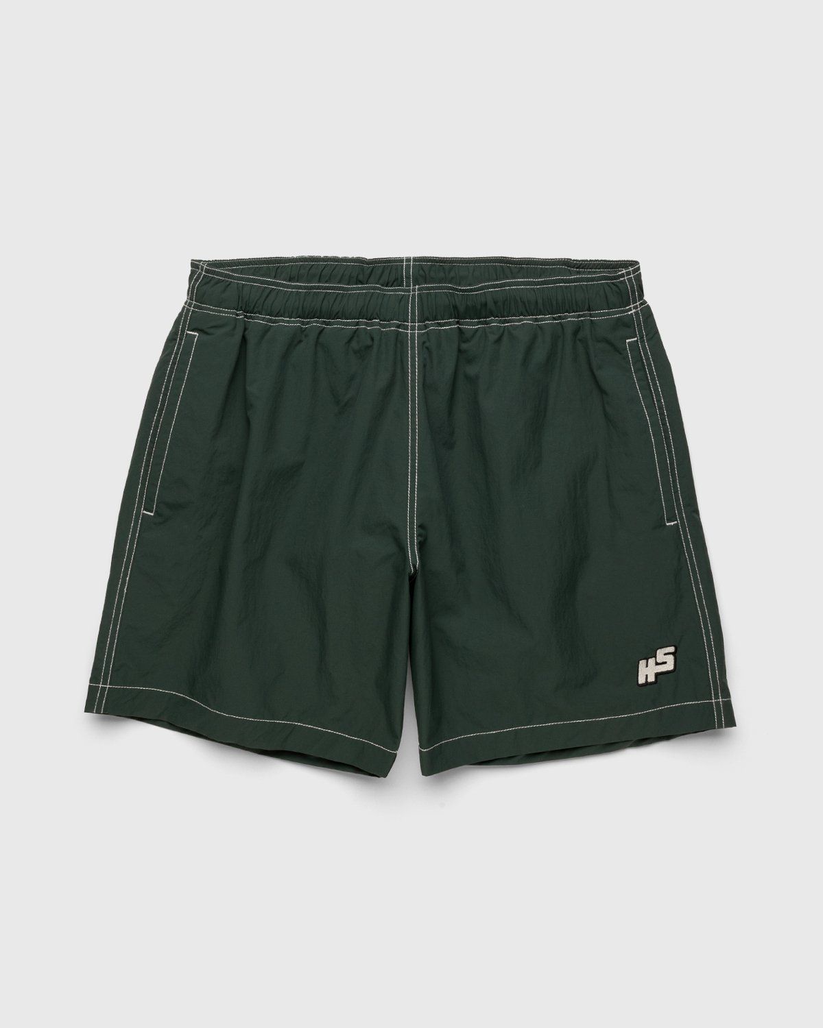 Highsnobiety – Contrast Brushed Nylon Water Shorts Green - Active Shorts - Green - Image 1