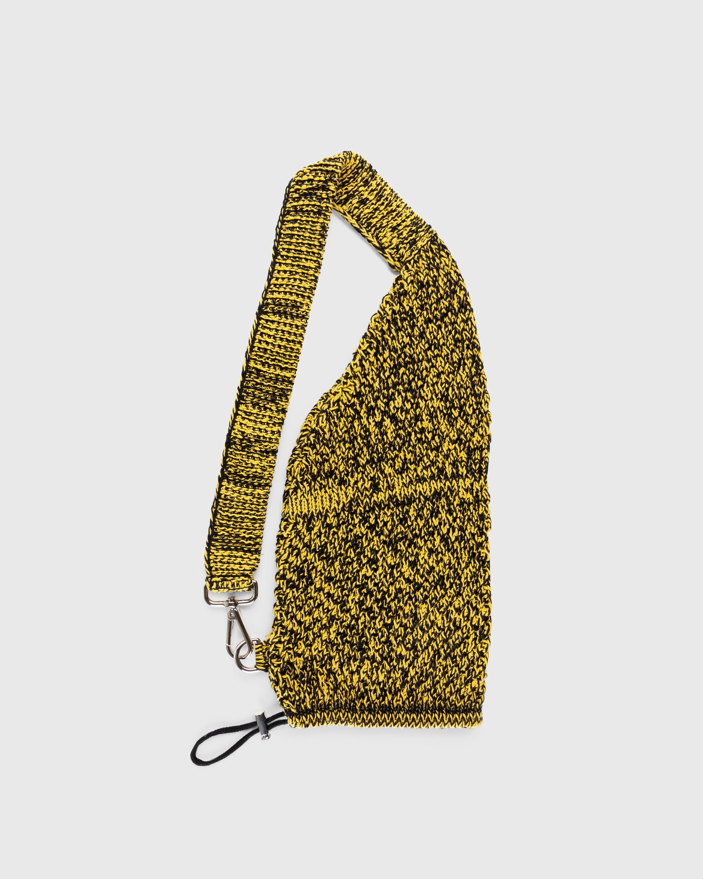 SSU – Mesh Stitch Knitted Bag Black/Yellow - Shoulder Bags - Black - Image 2