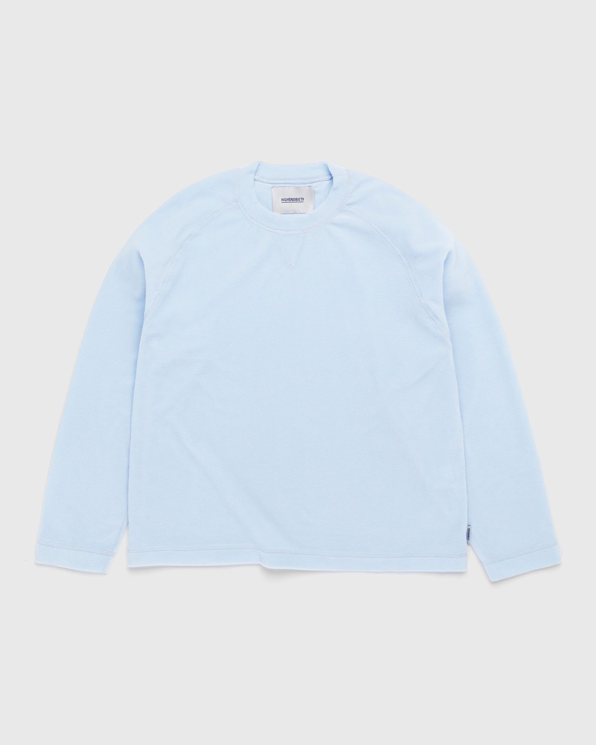 Highsnobiety – Polar Fleece Raglan Sweater Baby Blue - Sweatshirts - Blue - Image 1