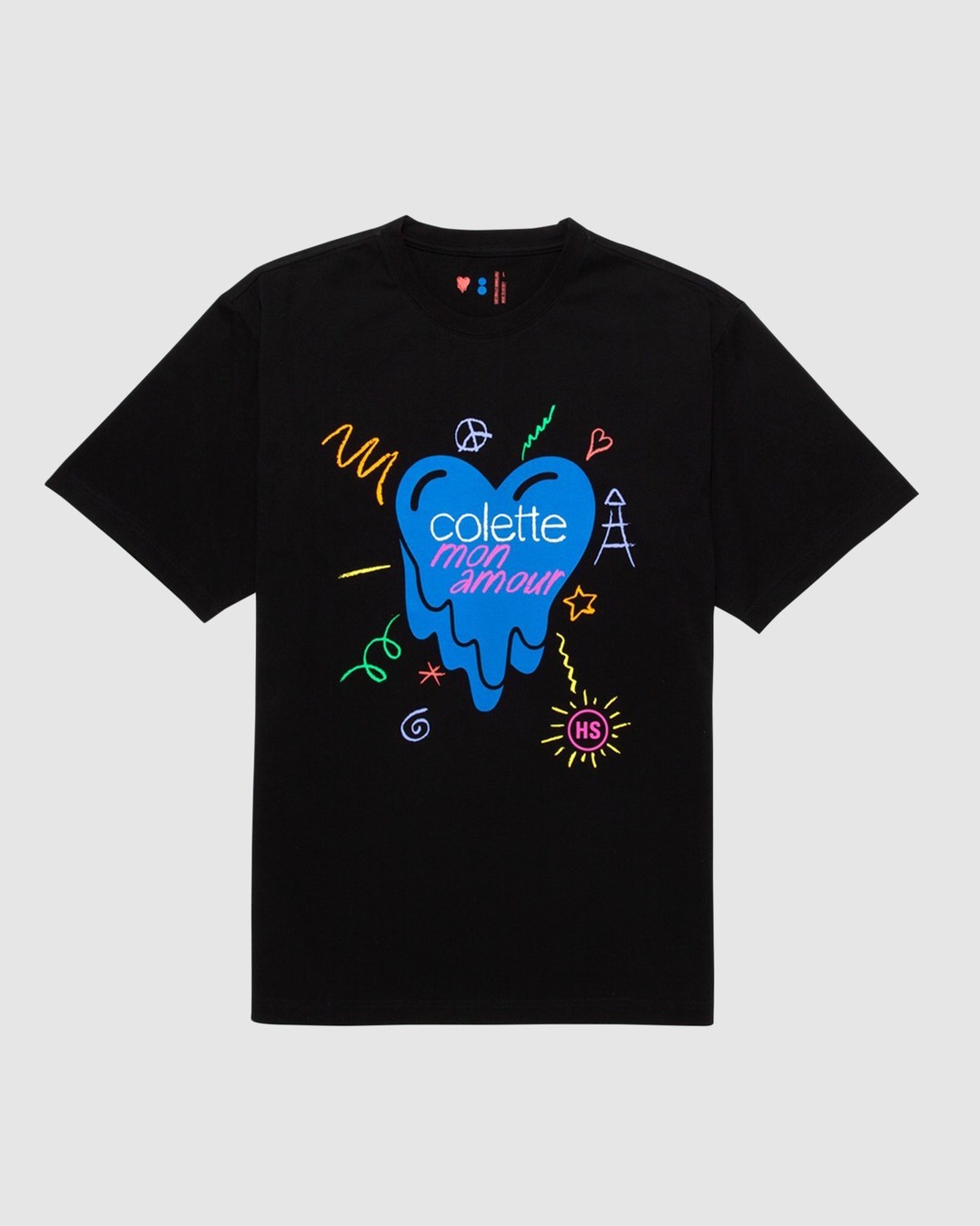 Colette Mon Amour – EU Black Heart T-Shirt - T-Shirts - Black - Image 1