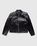 Mini Jacket Top Dyed Black Leather