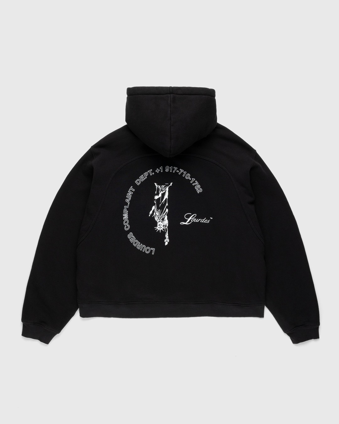 Lourdes New York – Basic Hoodie Black - Sweats - Black - Image 2