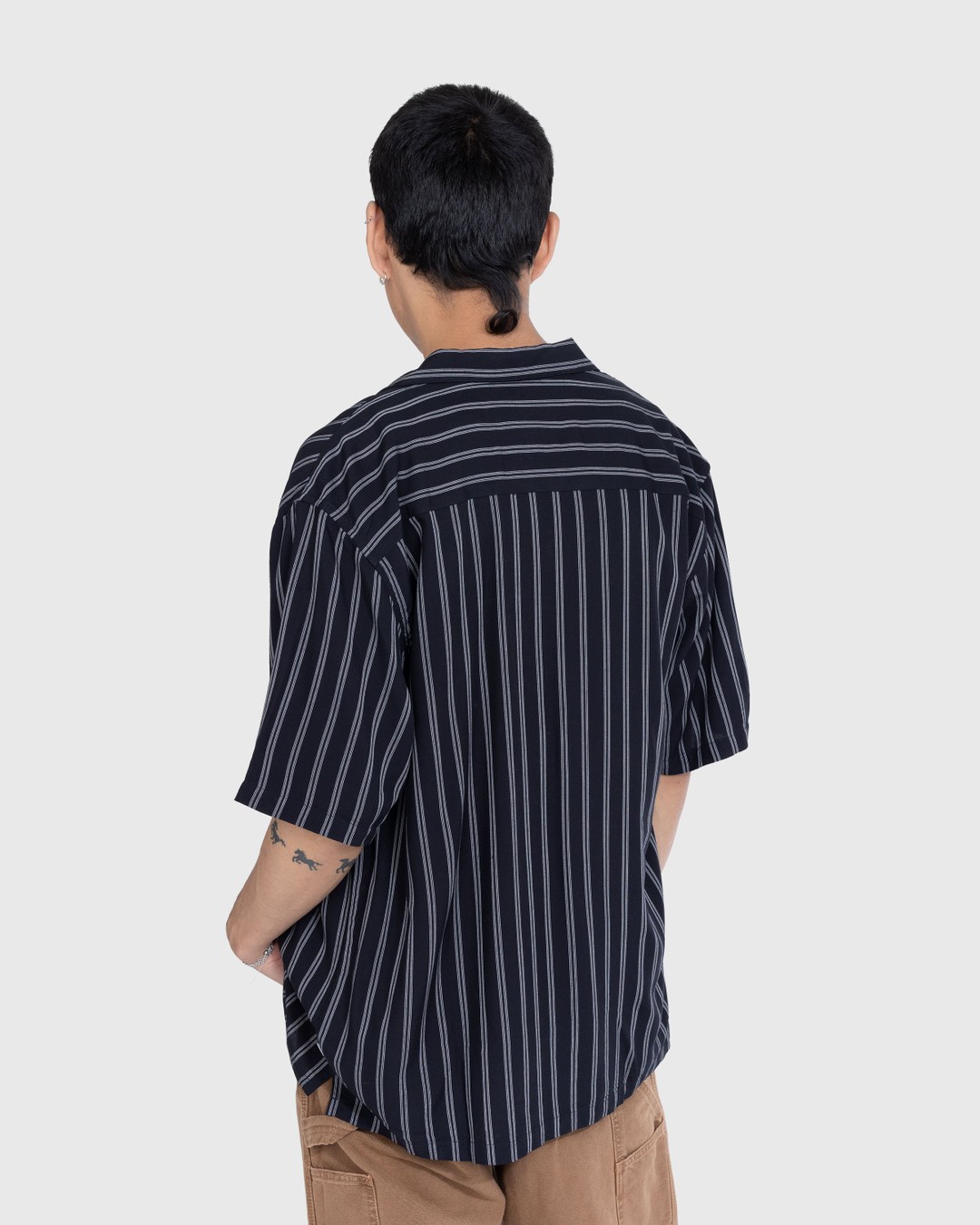 Carhartt WIP – Reyes Stripe Shirt Black - Shirts - Black - Image 4