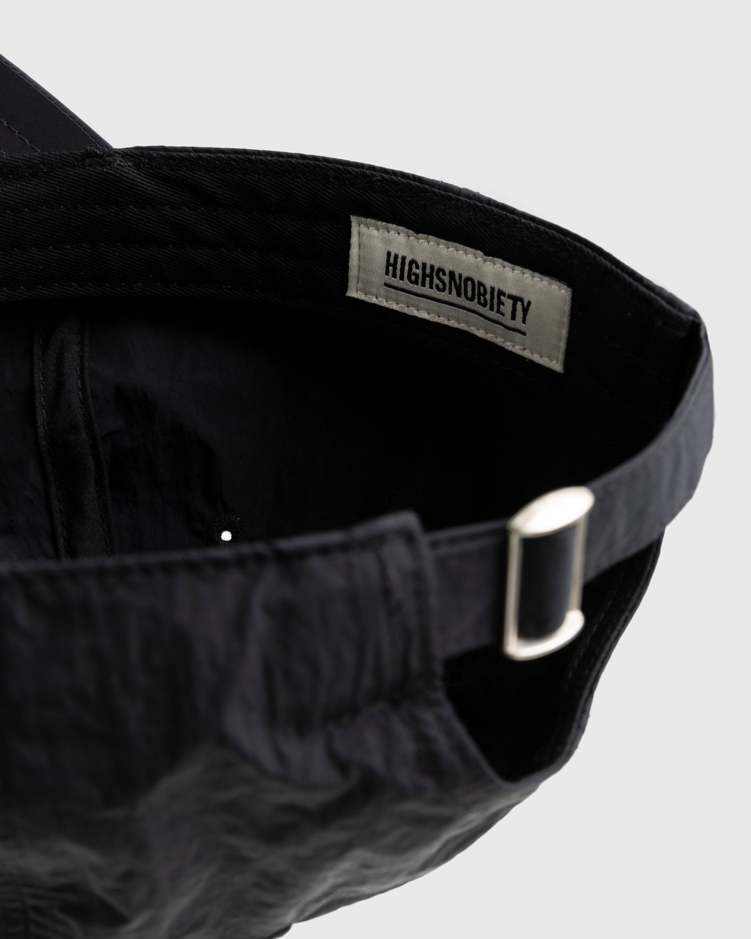 Highsnobiety – Nylon Ball Cap Black - Hats - Black - Image 4
