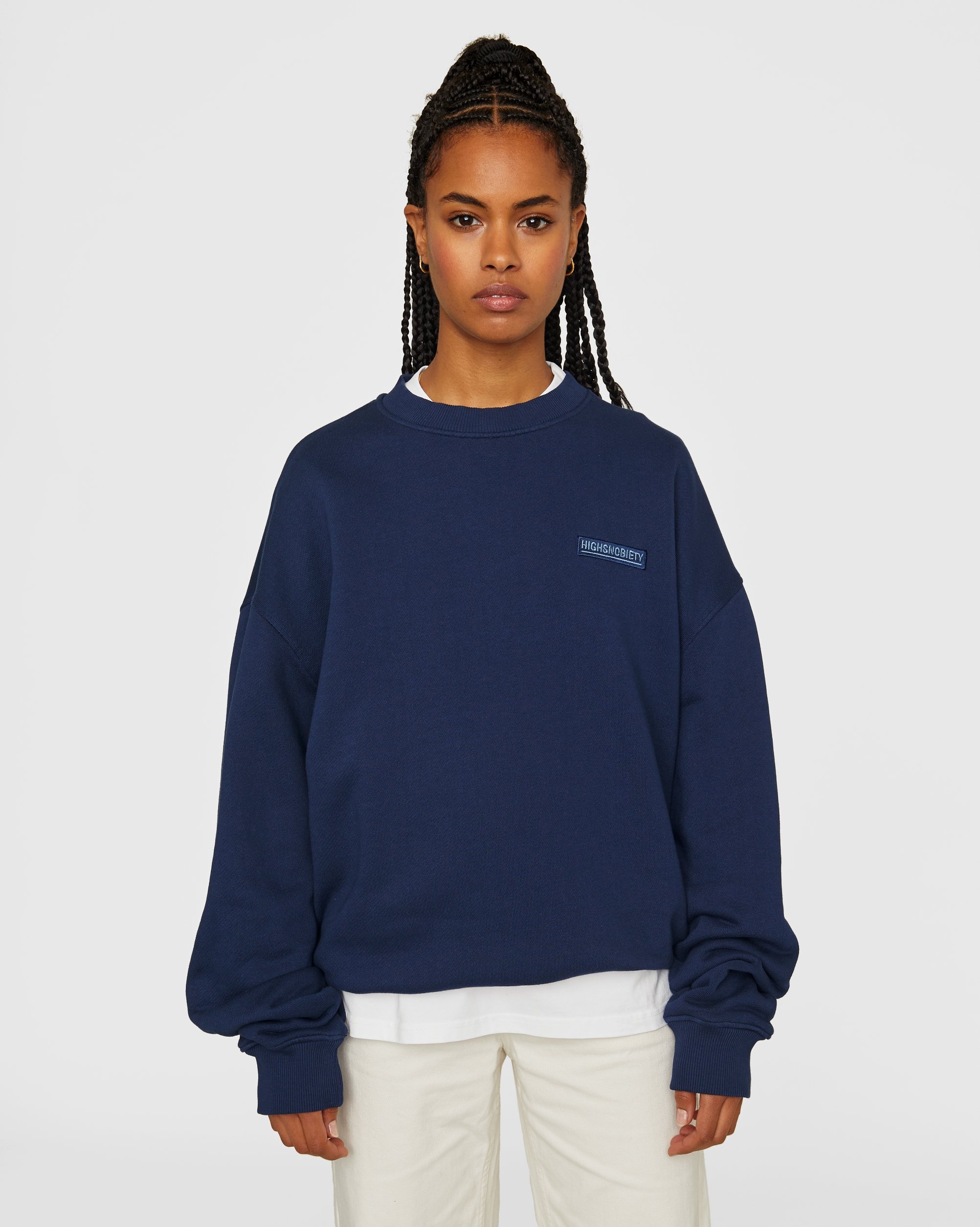 Highsnobiety – Staples Sweatshirt Navy - Sweatshirts - Blue - Image 6