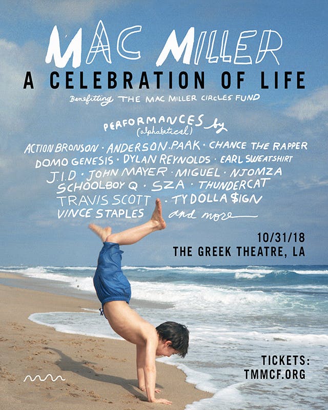 mac miller benefit concert Chance the Rapper Earl Sweatshirt Travis Scott