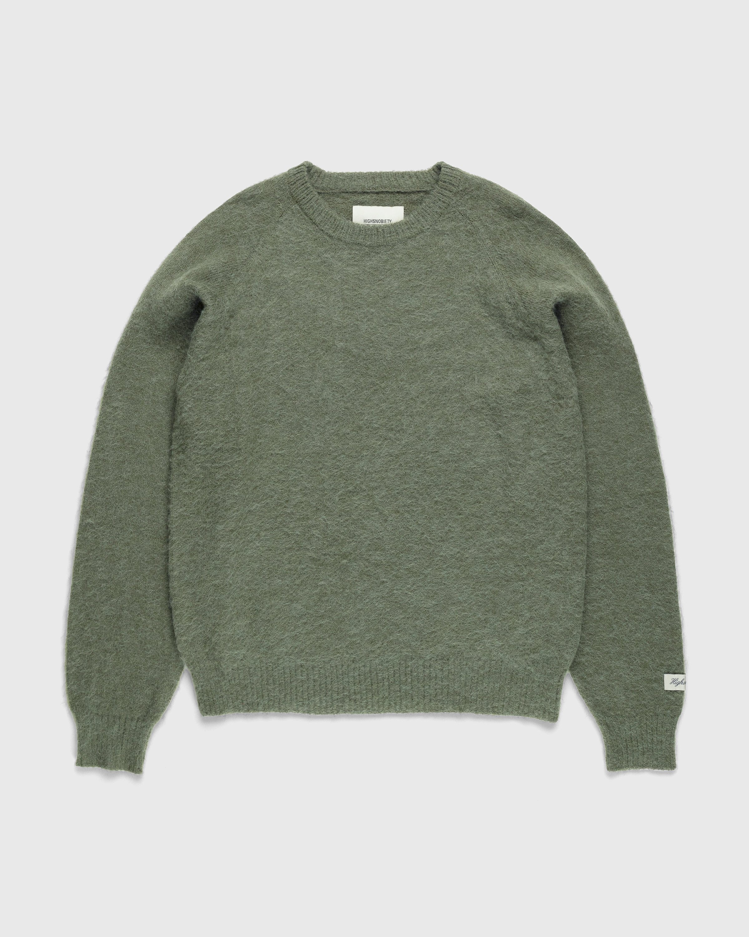 Highsnobiety – Alpaca Raglan Sweater Dark Green - Knitwear - Green - Image 1