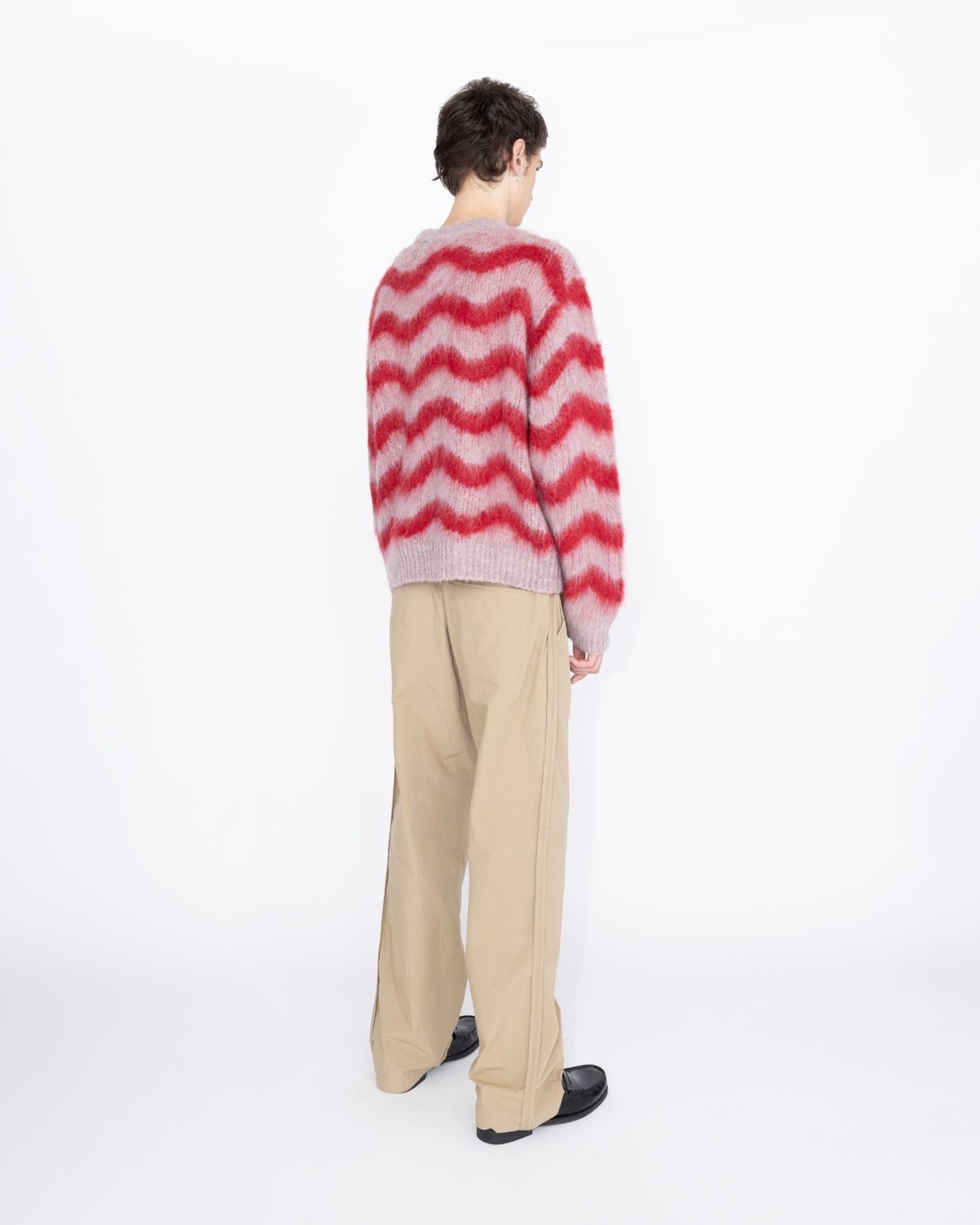 Highsnobiety HS05 – Alpaca Fuzzy Wave Sweater Pale Rose/Red - Knitwear - Multi - Image 5