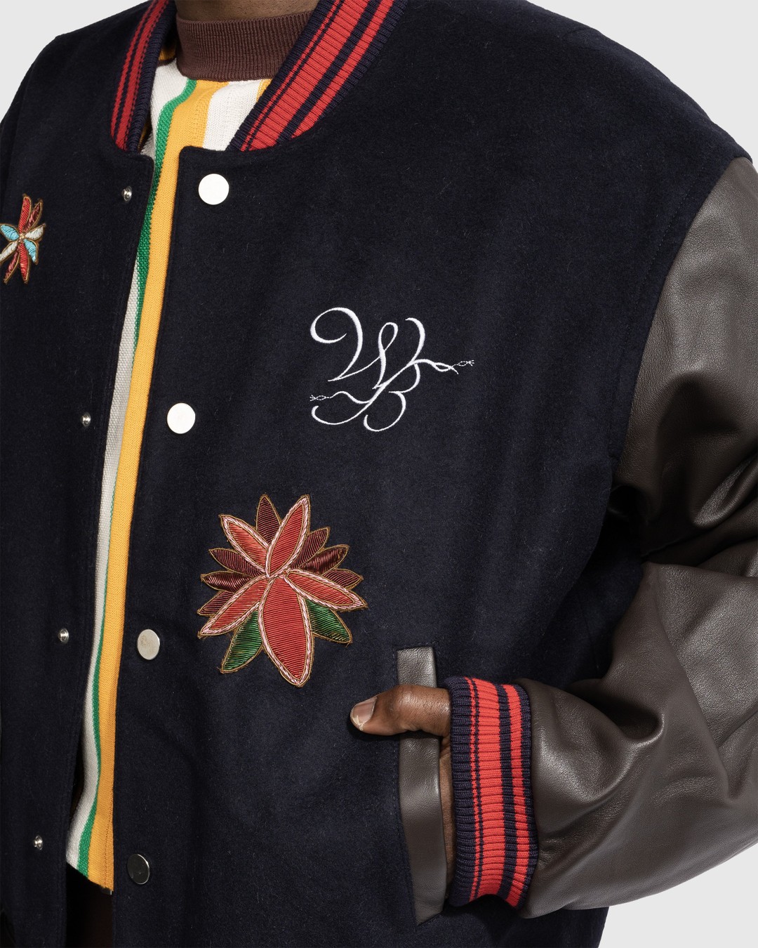 Wales Bonner – Ascend Varsity Jacket - Outerwear - Brown - Image 5