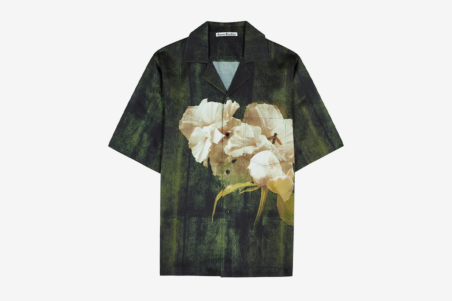 Simon Floral-Print Satin Shirt