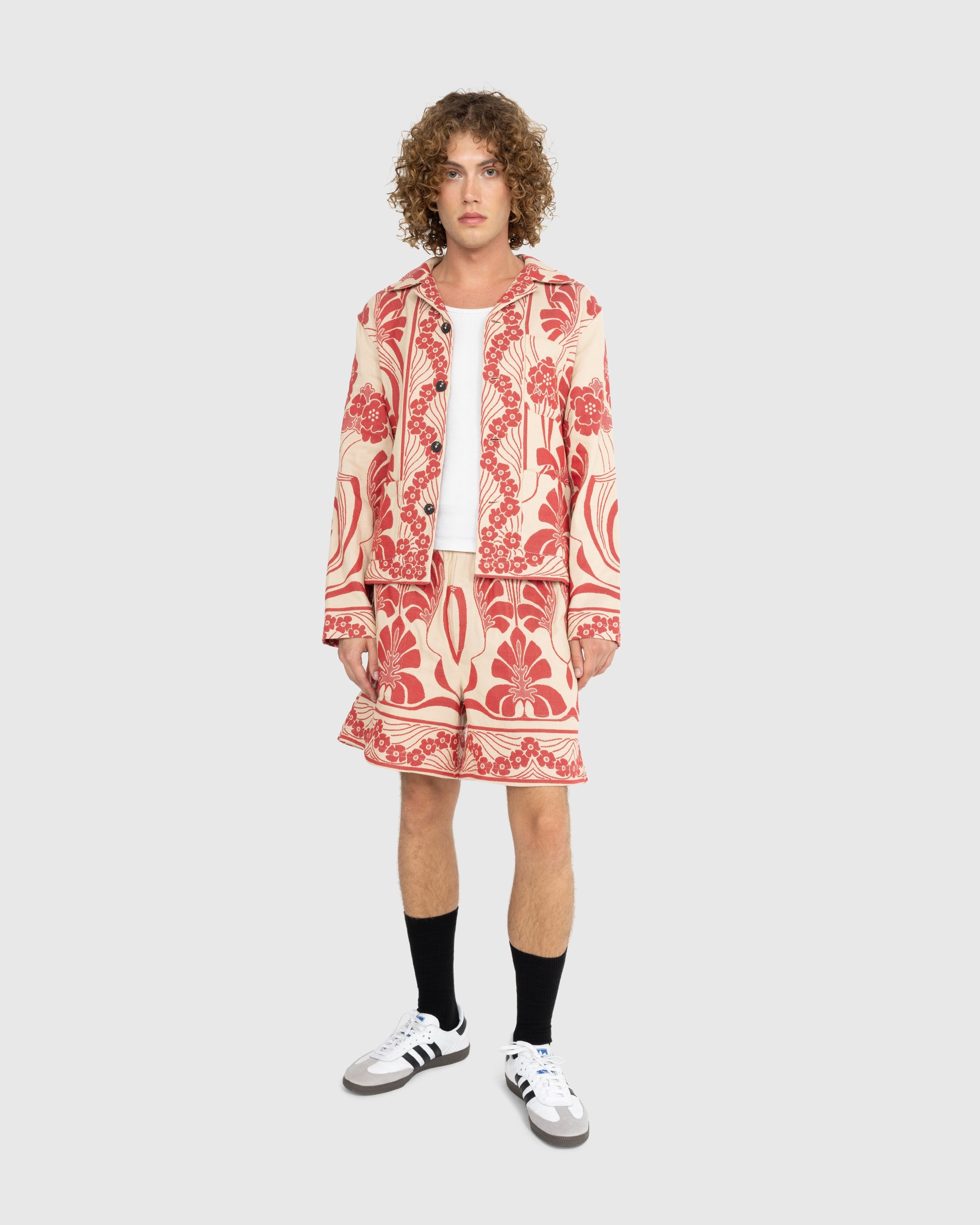 Bode – Nouveau Monstera Shorts Red - Shorts - Red - Image 2