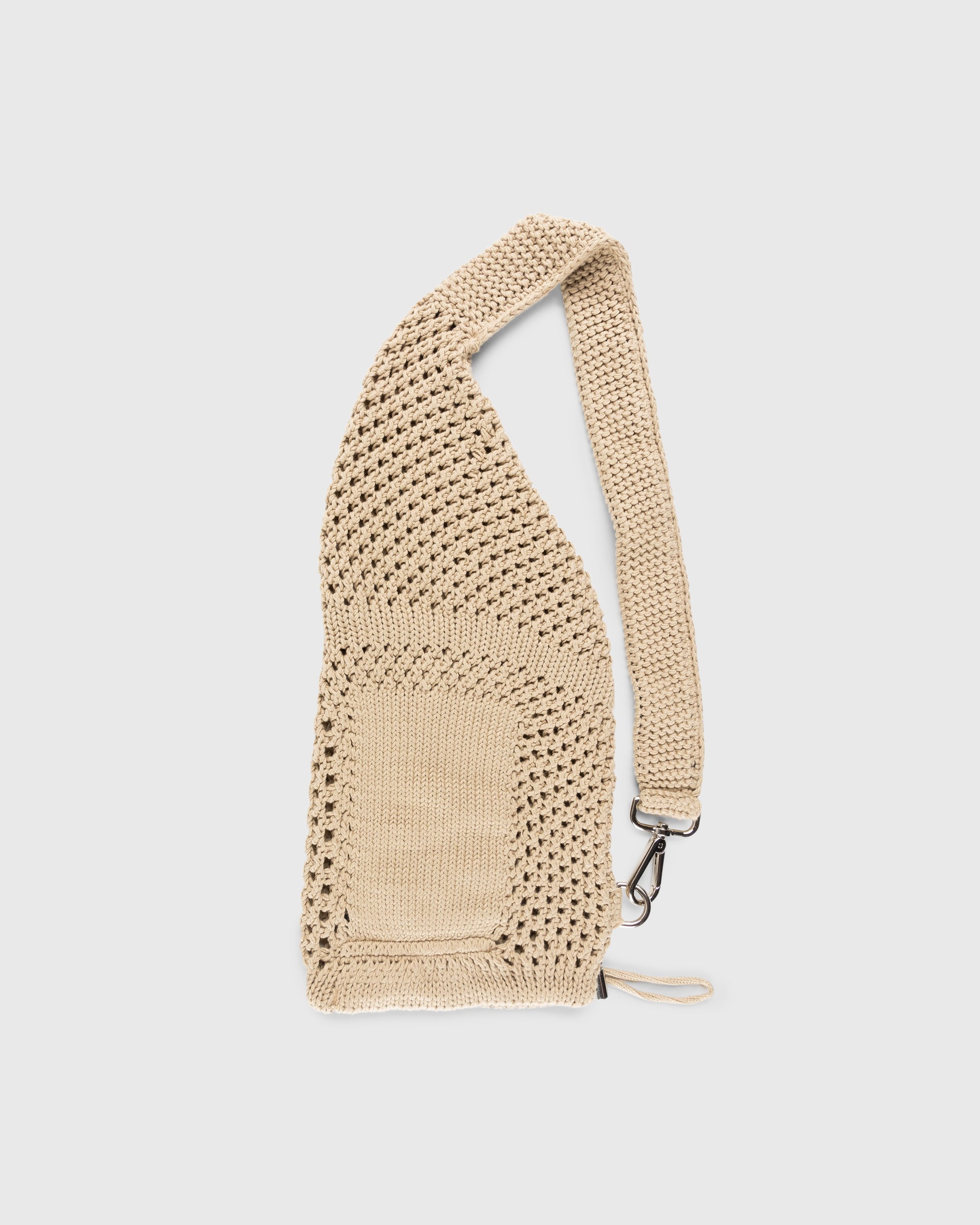 SSU – Mesh Stitch Knitted Bag Tan - Shoulder Bags - Beige - Image 1