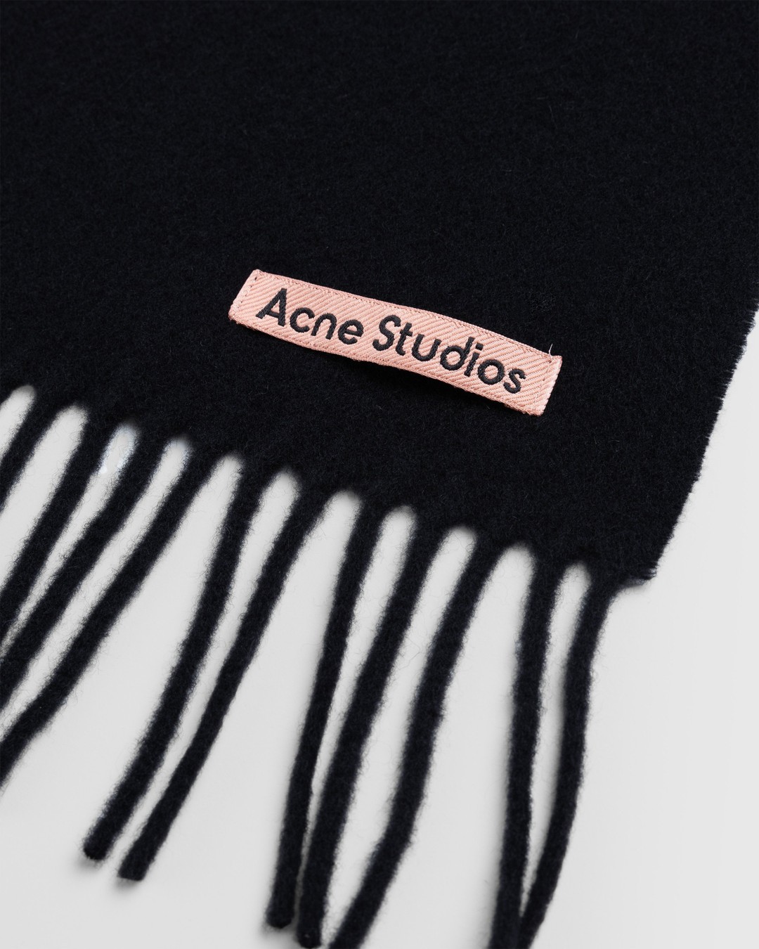Acne Studios – Wool Fringe Scarf Black - Scarves - Black - Image 3