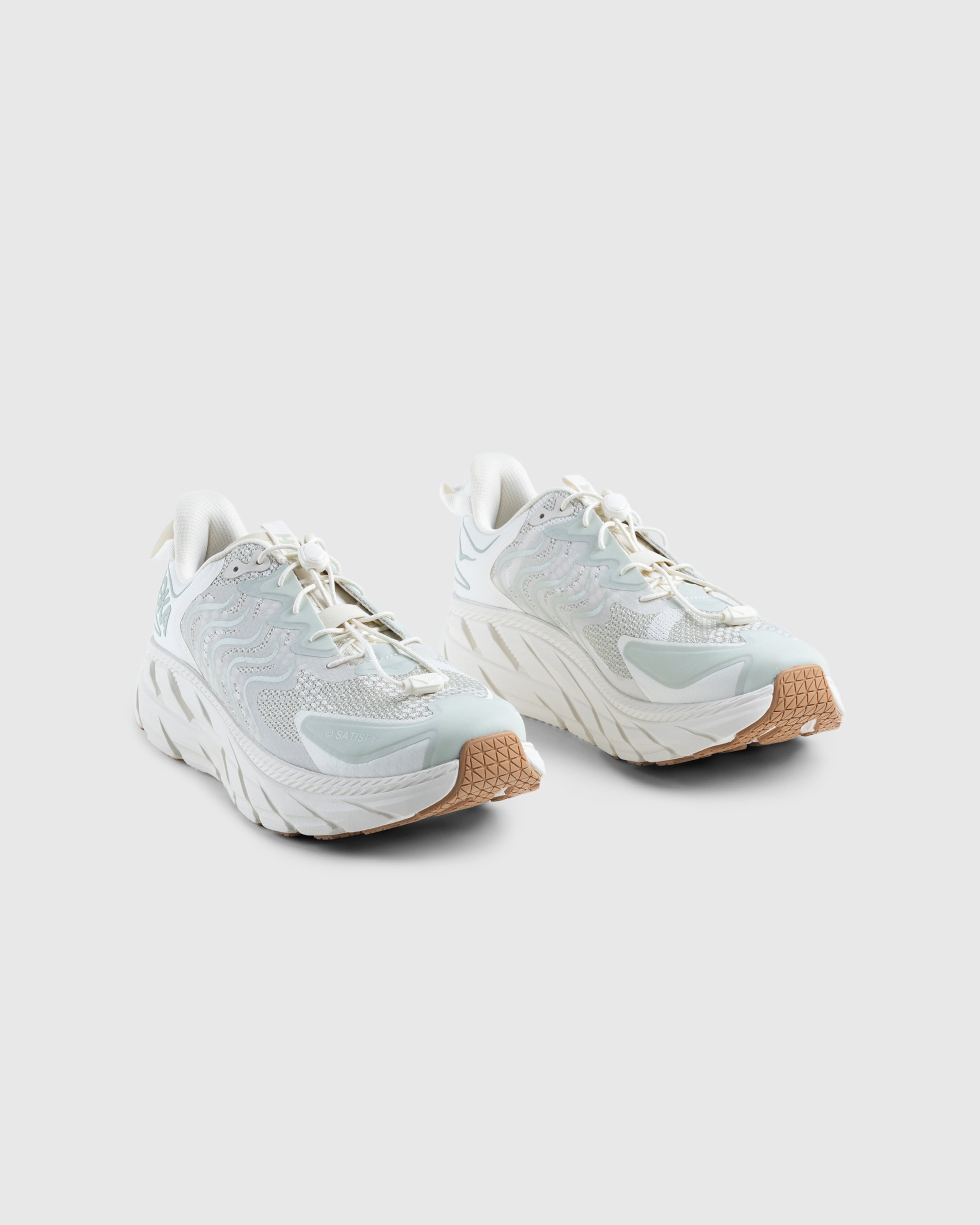 Satisfy x HOKA – U Clifton LS Celadon Tint - Sneakers - White - Image 3
