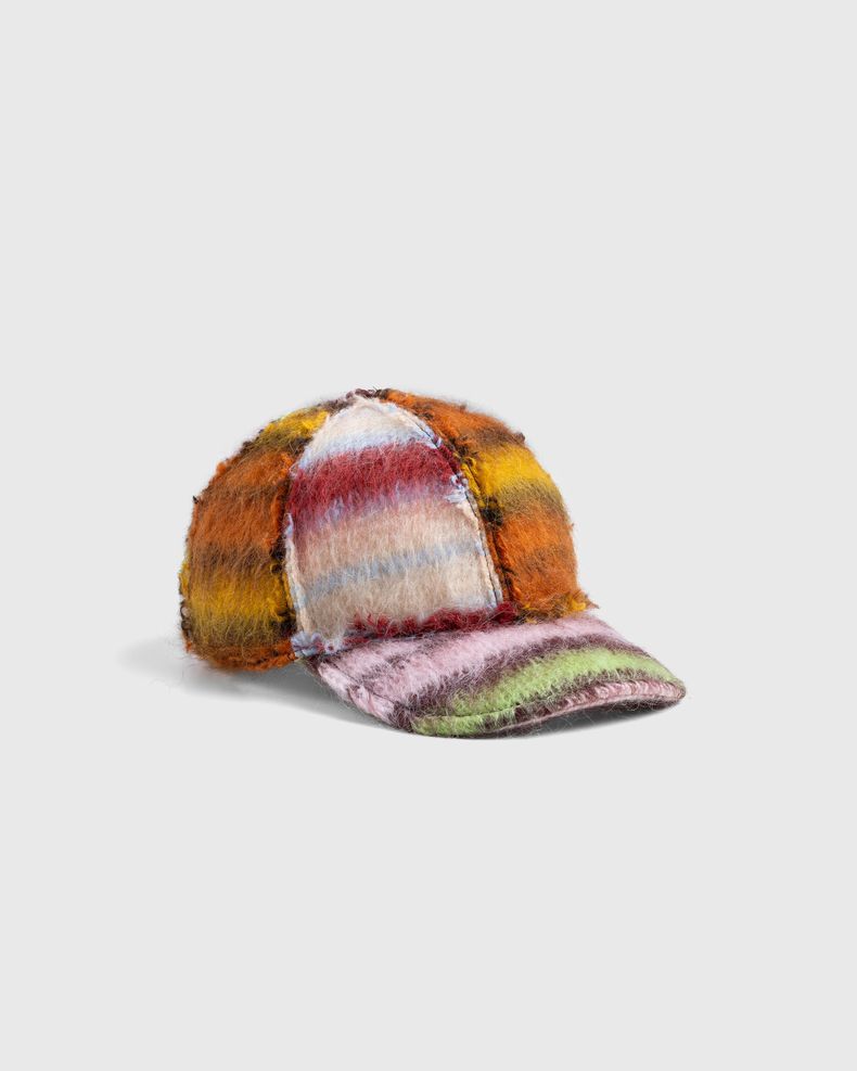 Color-Block Mohair Cap Multi