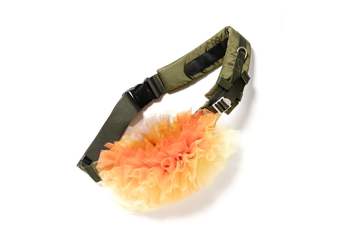 Tomo Koizumi x sacai Ruffle Bag & Leg Warmer Collaboration
