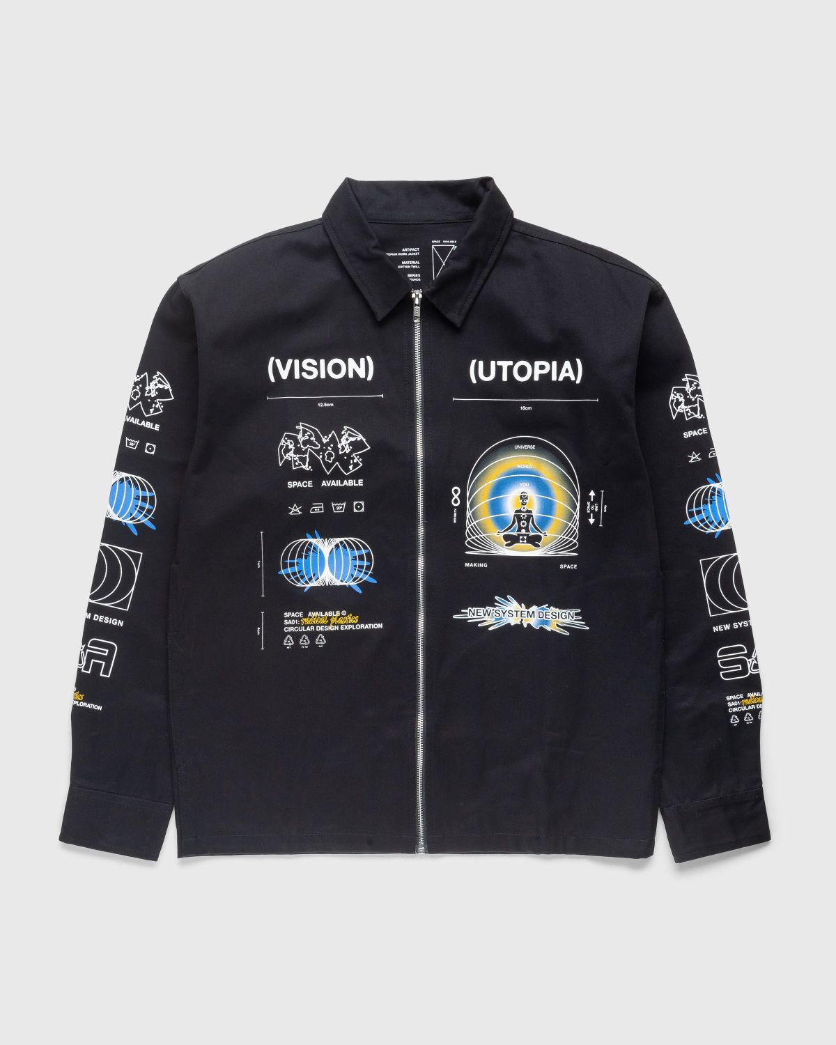 Space Available Studio – Utopia Work Jacket Black - Outerwear - Black - Image 1