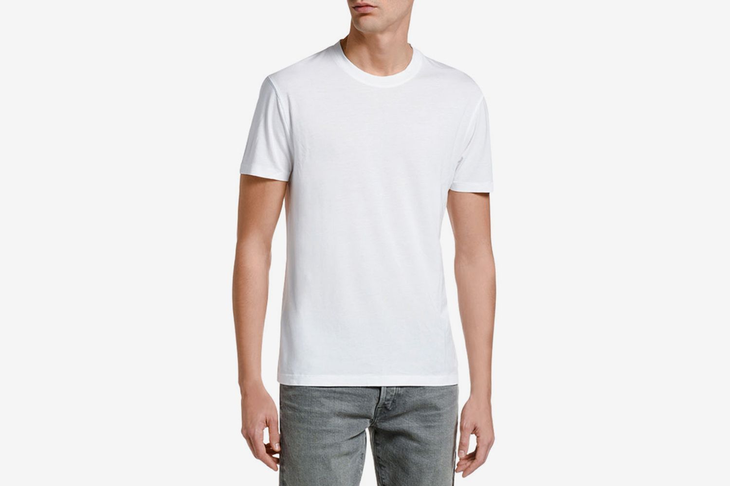 Solid-Knit Crewneck T-Shirt