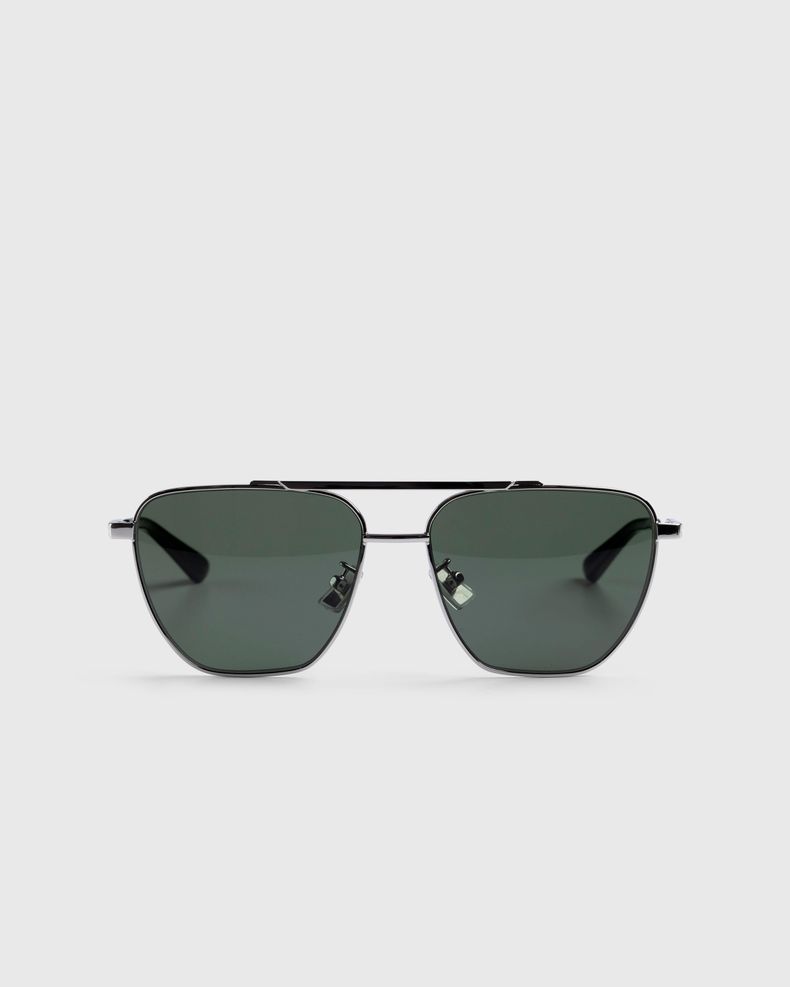 Bottega Veneta – Pilot Square Frame Sunglasses Silver