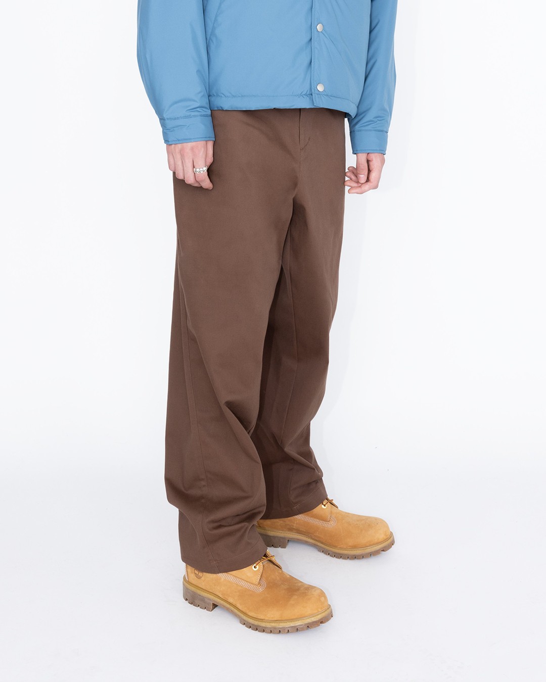 Highsnobiety HS05 – Reverse Twill Baggy Trouser Brown - Pants - Brown - Image 3