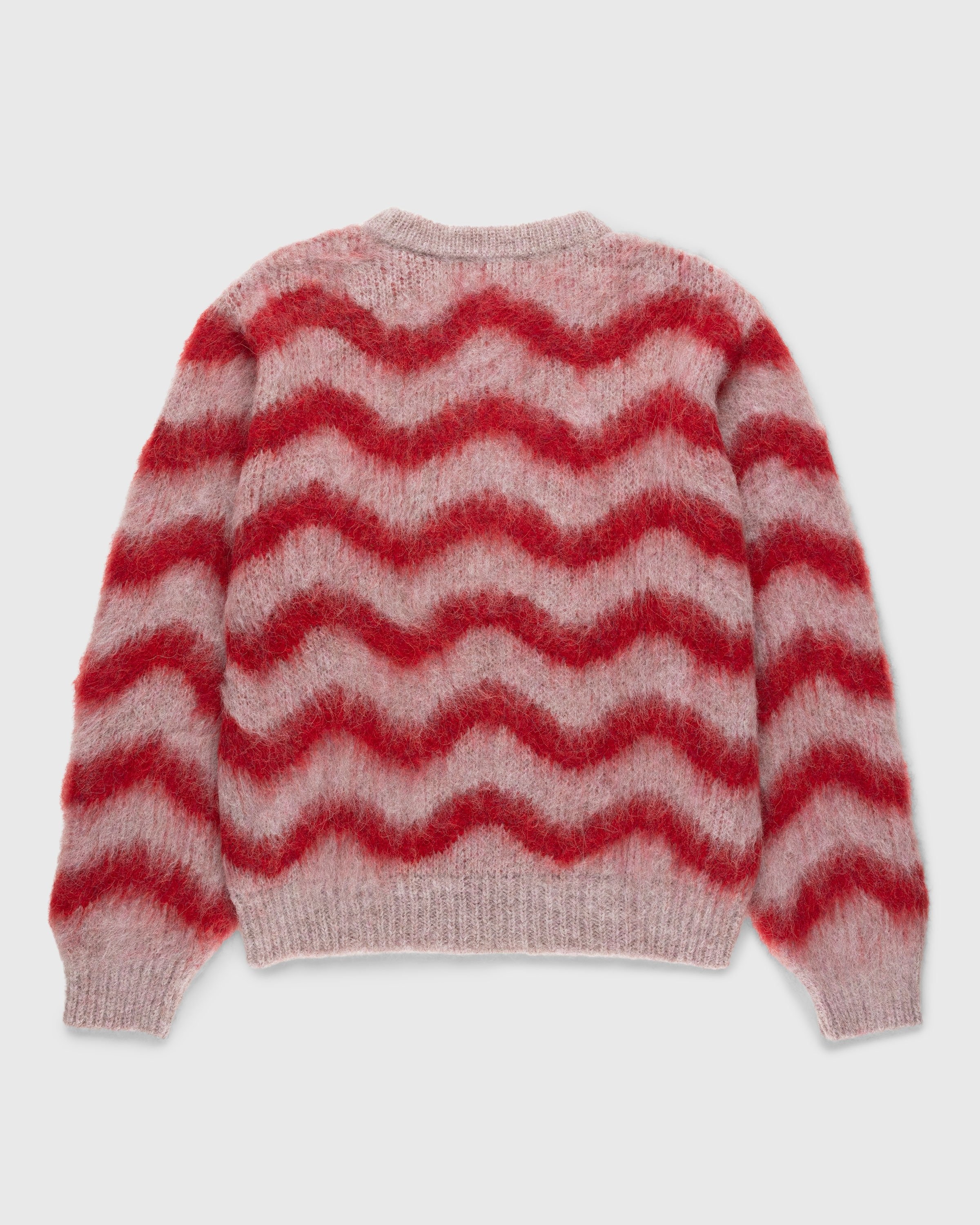 Highsnobiety HS05 – Alpaca Fuzzy Wave Sweater Pale Rose/Red - Knitwear - Multi - Image 2