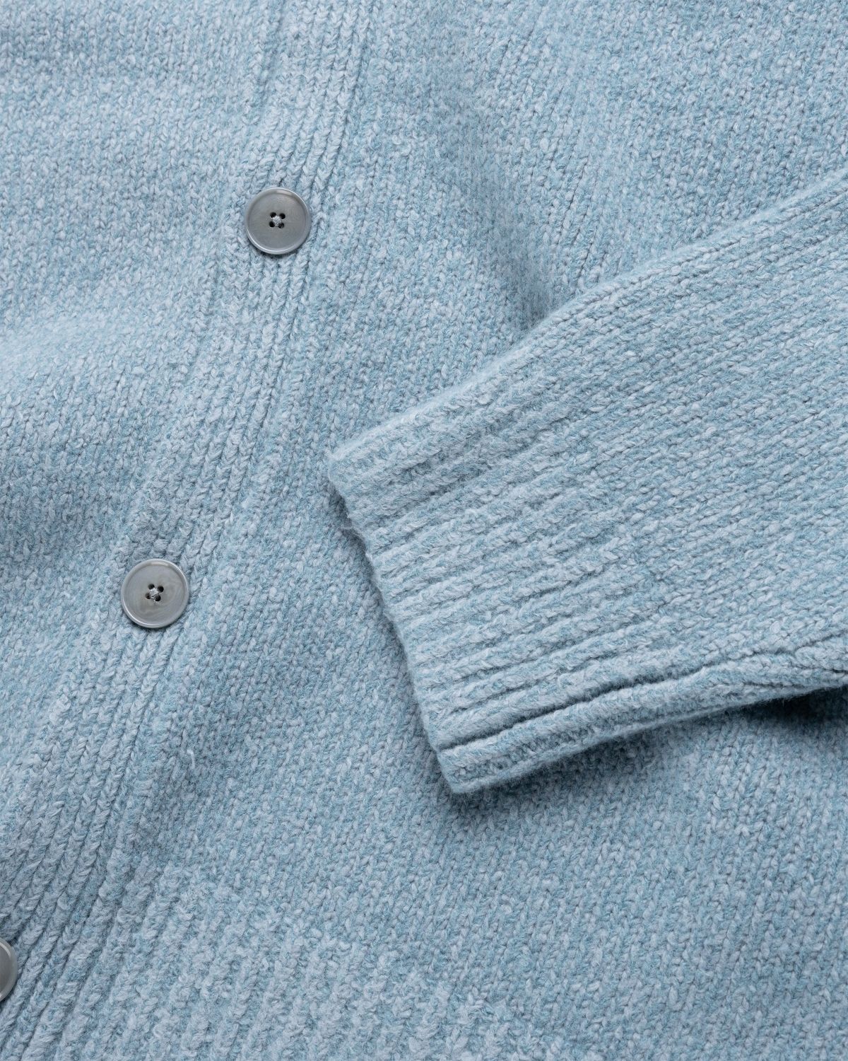 Acne Studios – Wool Blend Cardigan Mineral Blue - Cardigans - Blue - Image 7