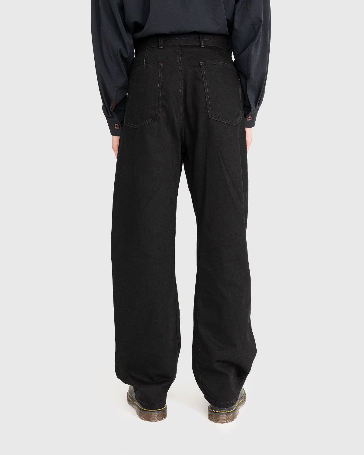 Lemaire – Twisted Belted Pants Black - Pants - Black - Image 3