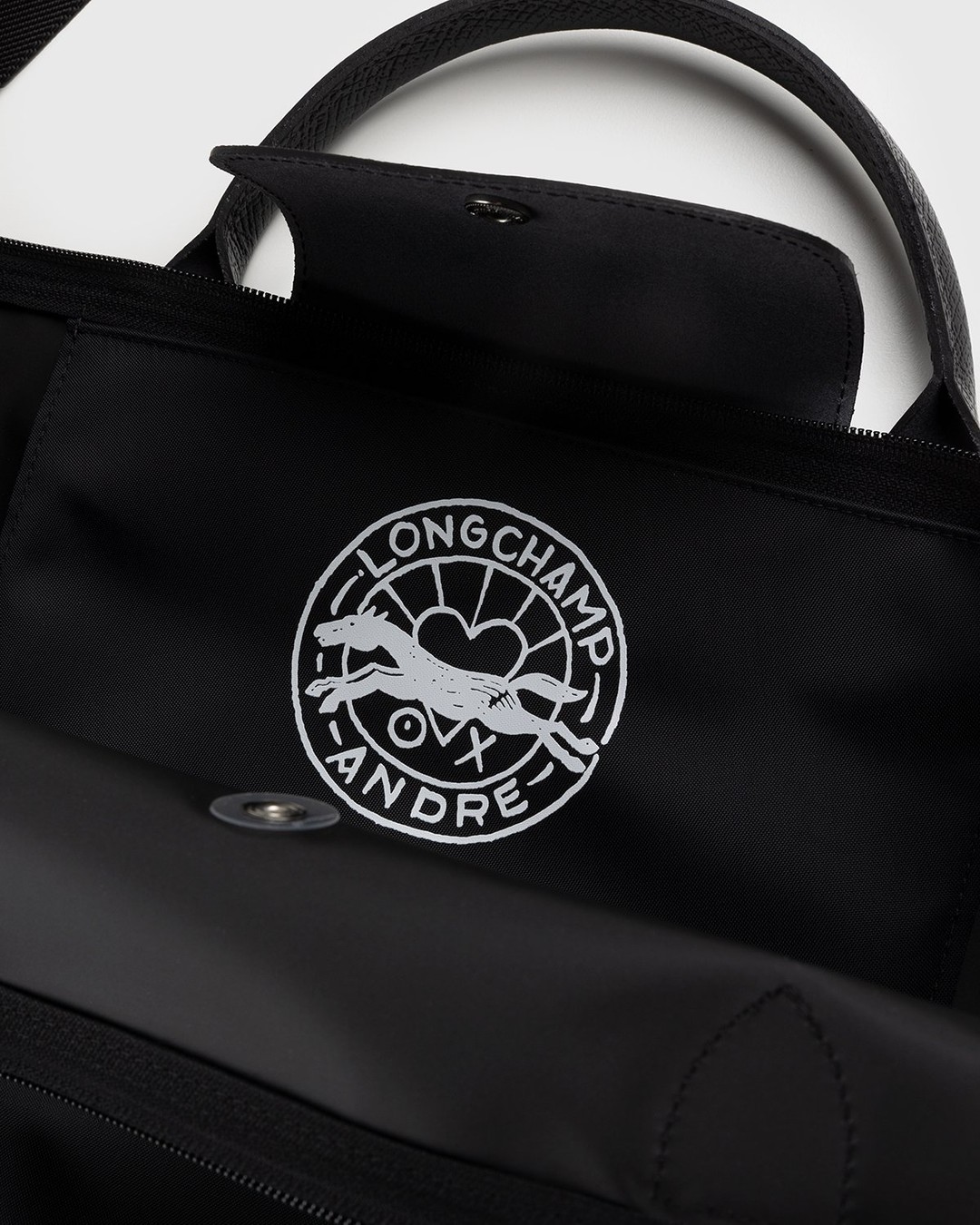Longchamp x André Saraiva – Le Pliage André Travel Bag Black - Bags - Black - Image 6