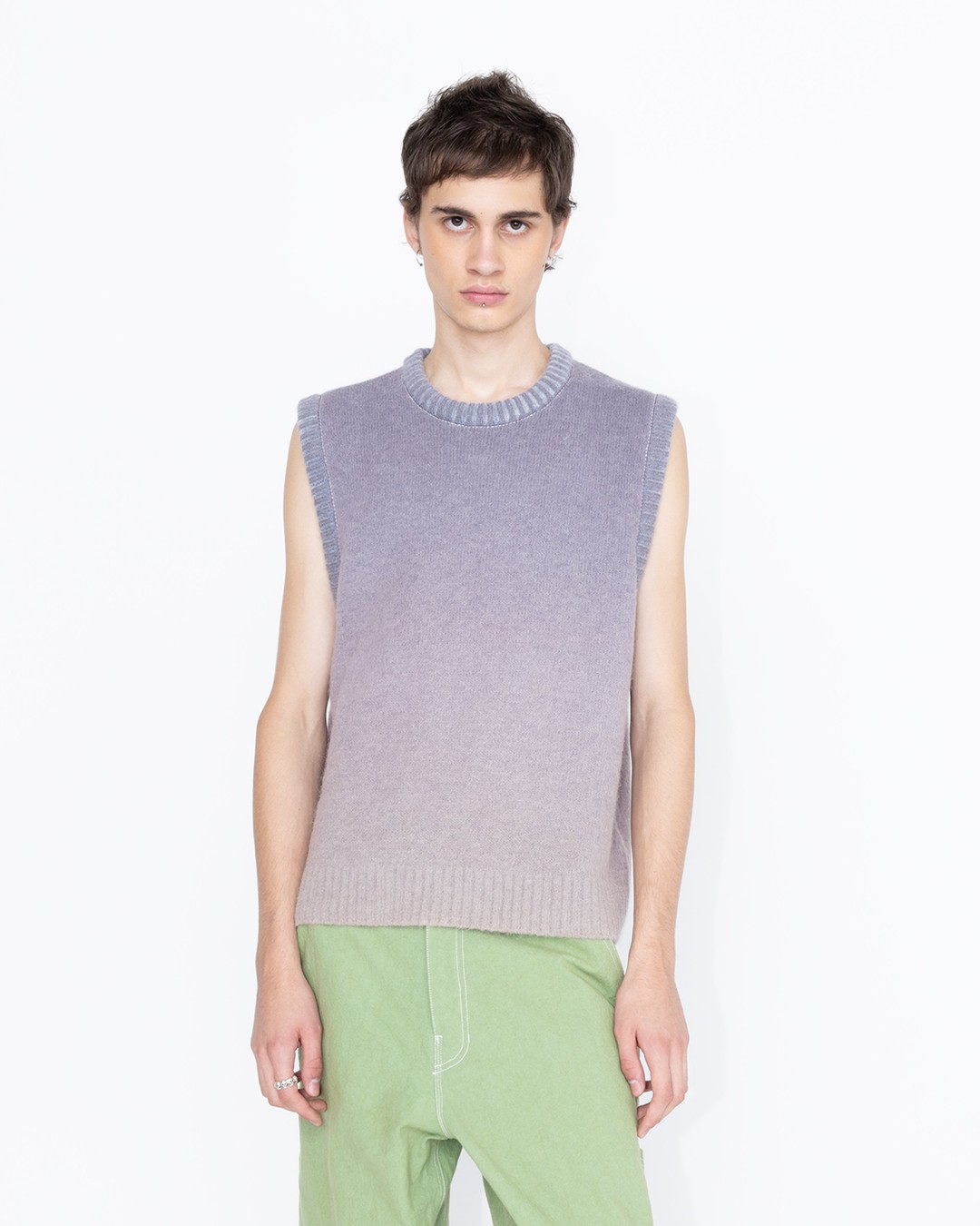 Highsnobiety HS05 – Alpaca Gradient Sweater Vest - Knitwear - Multi - Image 3