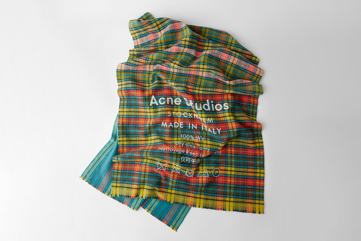 Checked Logo Scarf