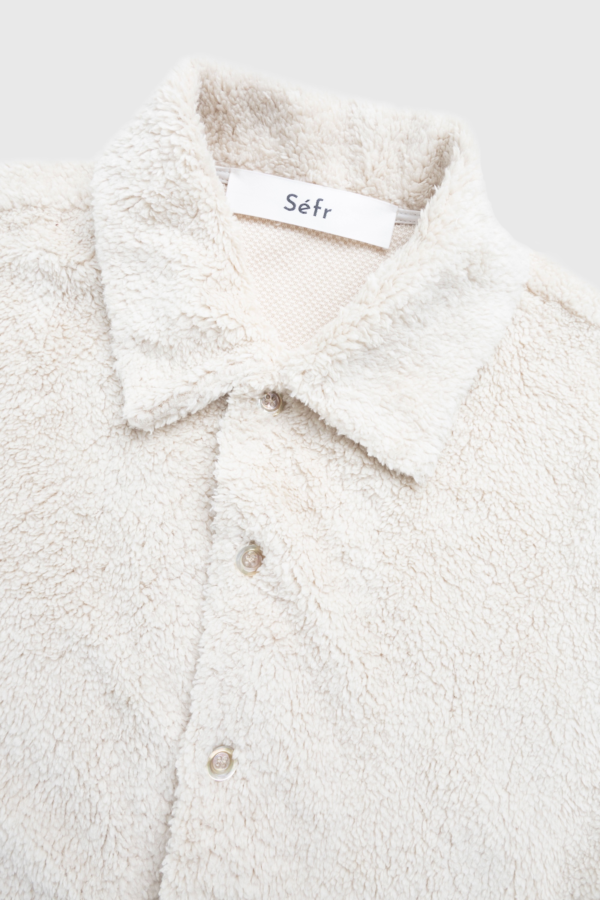 Séfr – Sense Overshirt Polar White Fleece - Outerwear - White - Image 5