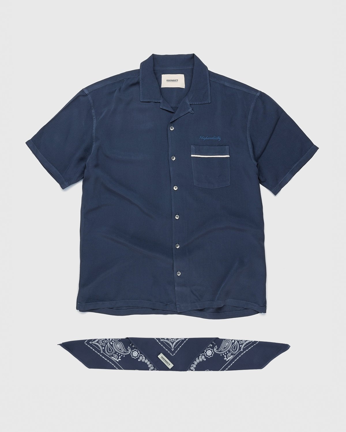 Highsnobiety – Bowling Shirt Navy - Shirts - Blue - Image 1