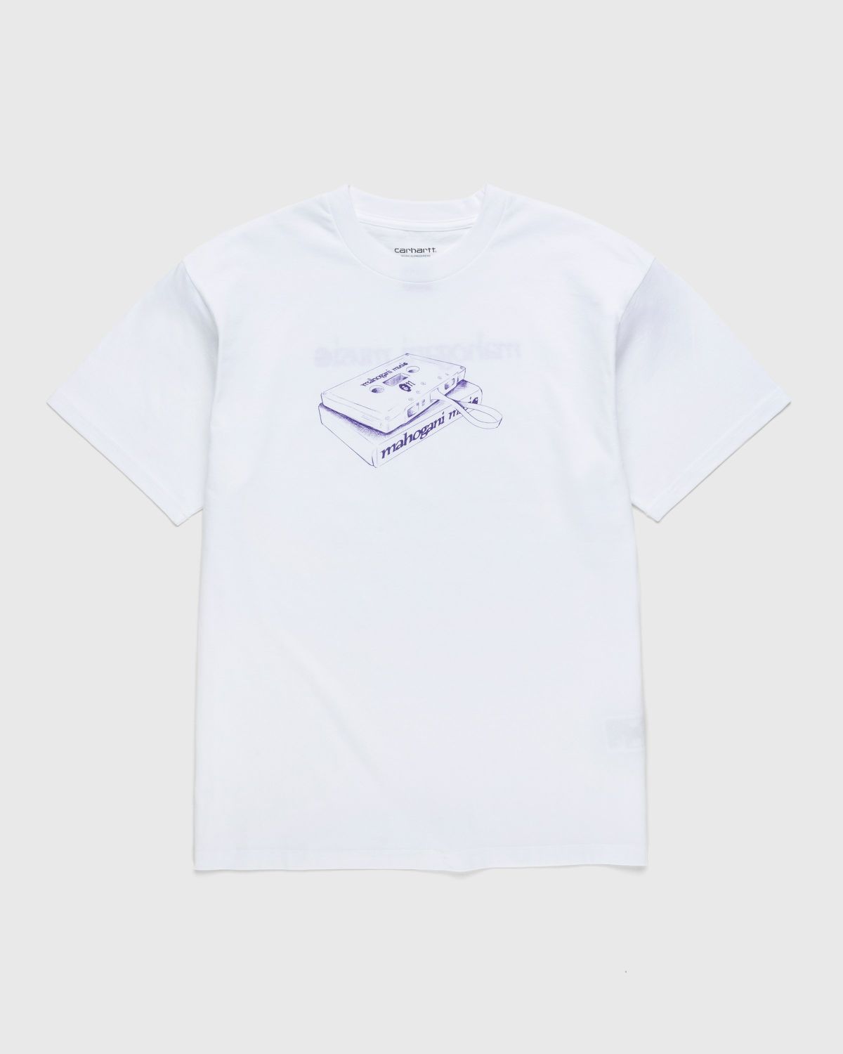 Carhartt WIP – Mahogani Music T-Shirt White/Purple - T-shirts - White - Image 1