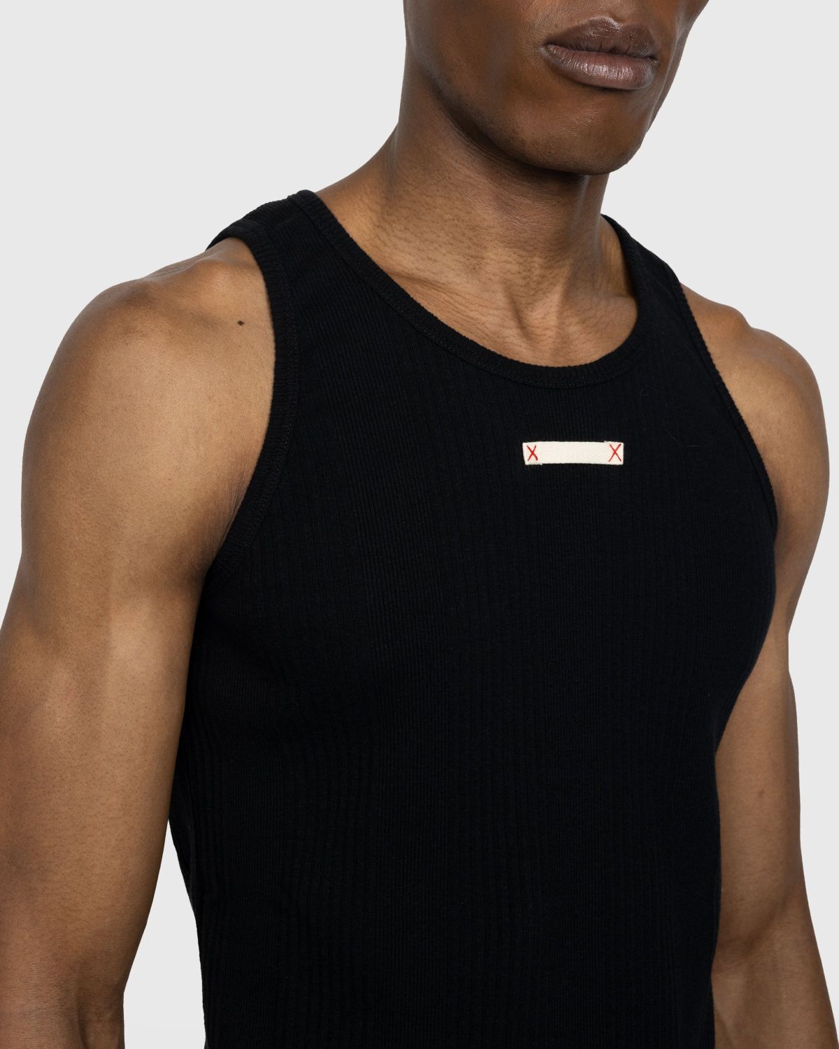 Maison Margiela – Rib Tank Top Black - Men Tops - Black - Image 7