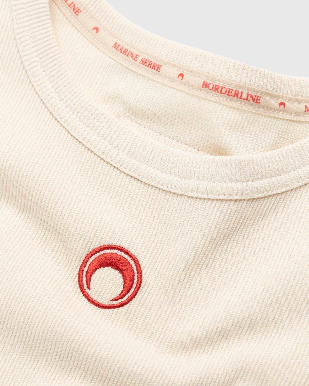 Marine Serre – Organic Cotton Relaxed Long-Sleeve Top Beige - Longsleeves - Beige - Image 6
