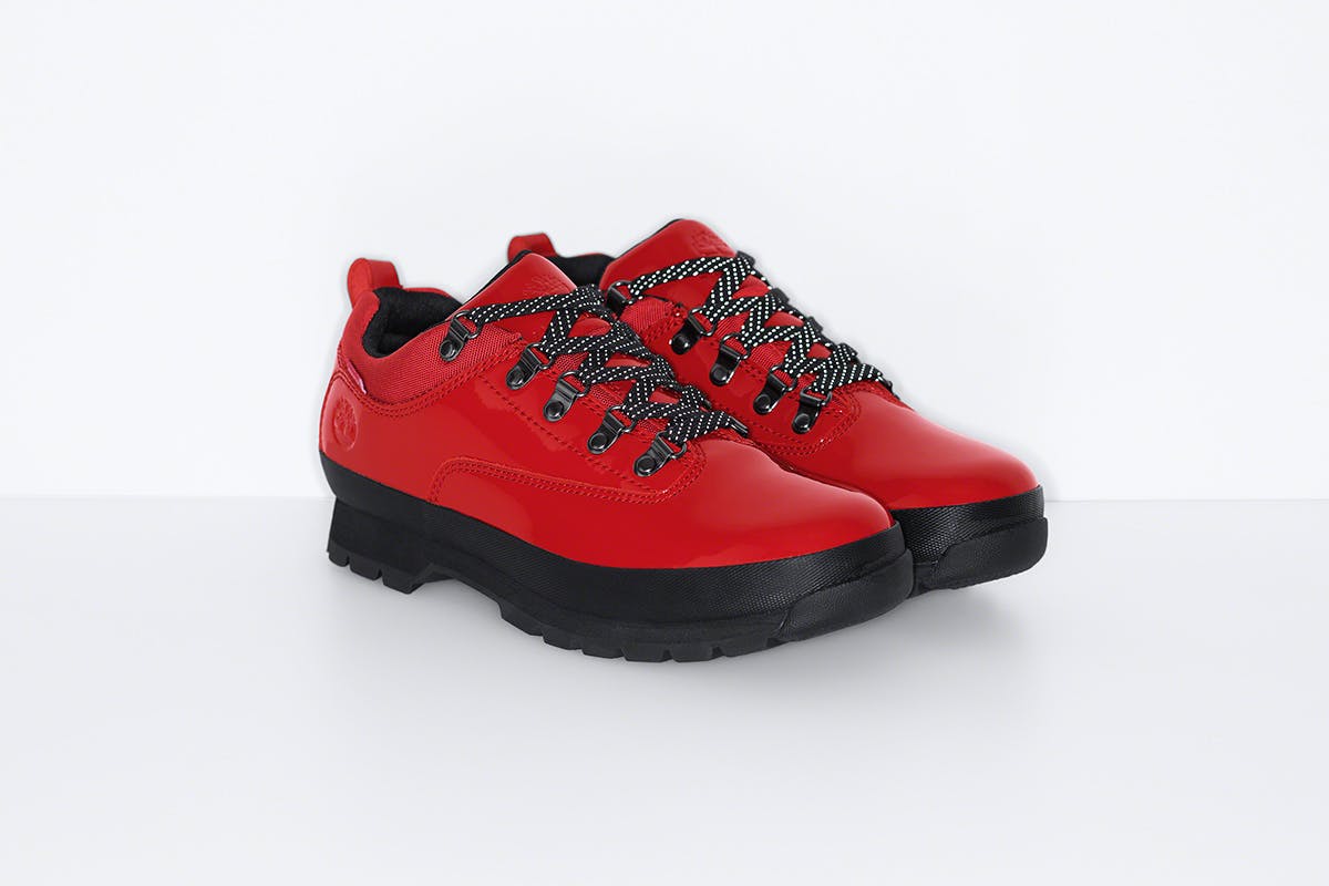 Supreme x Timberland Patent Leather Euro Hiker Drops Tomorrow