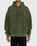 Highsnobiety – Script Logo Reverse Fleece Hoodie Green - Sweats - Green - Image 2