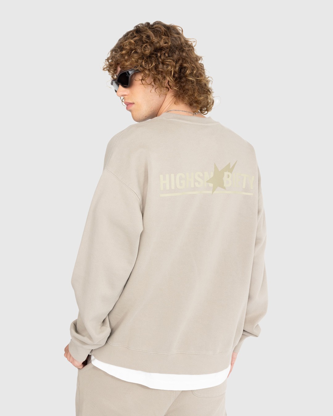 BAPE x Highsnobiety – Heavy Washed Crewneck Beige - Sweats - Beige - Image 4