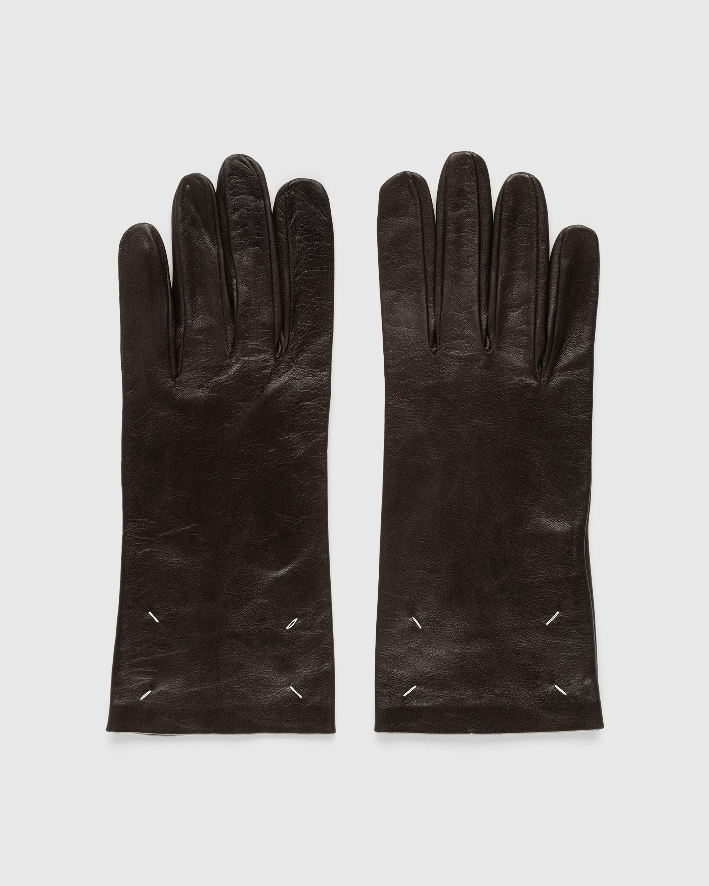 Maison Margiela – Nappa Leather Gloves Chocolate | Highsnobiety Shop