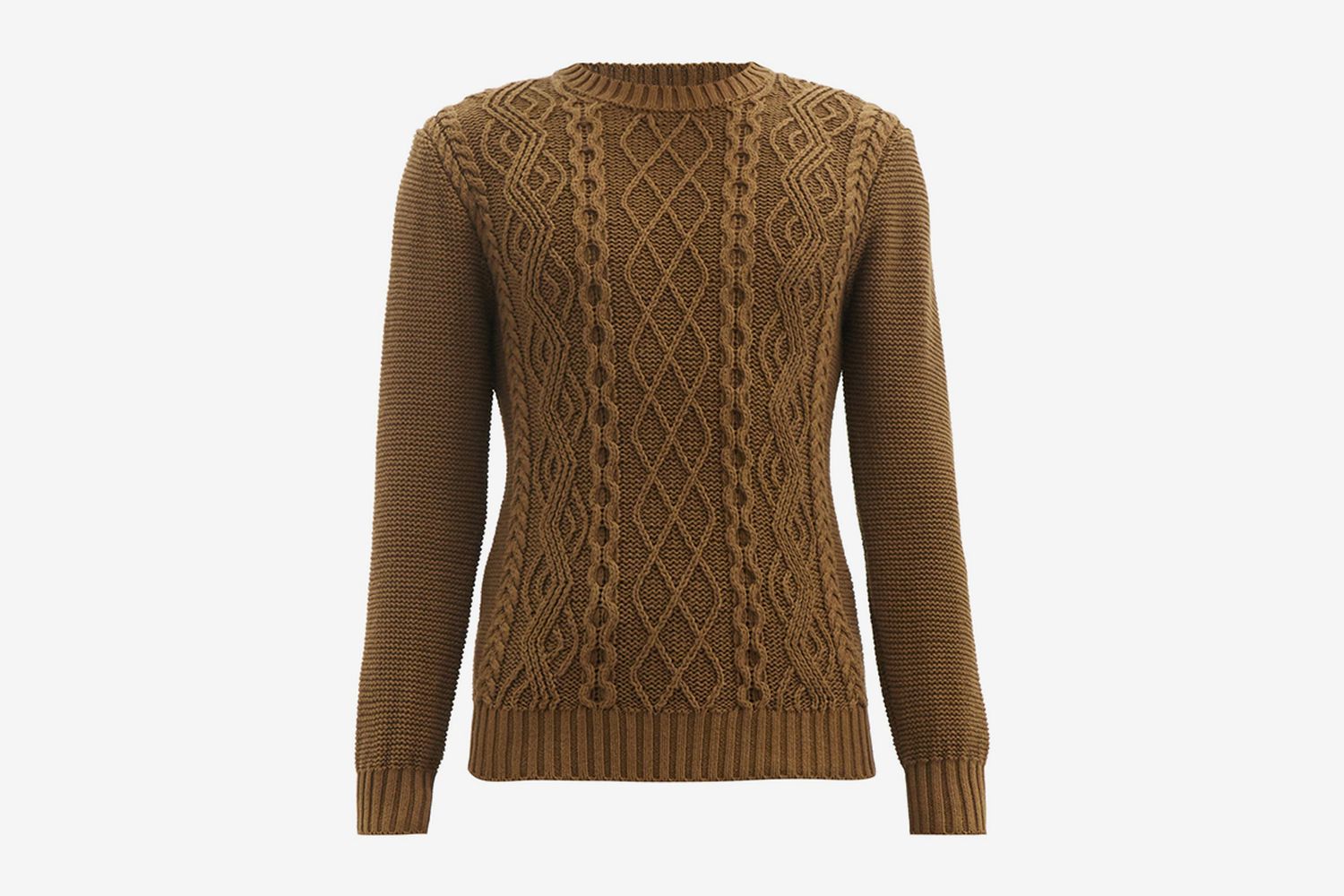 Aran-Knit Organic Cotton Sweater