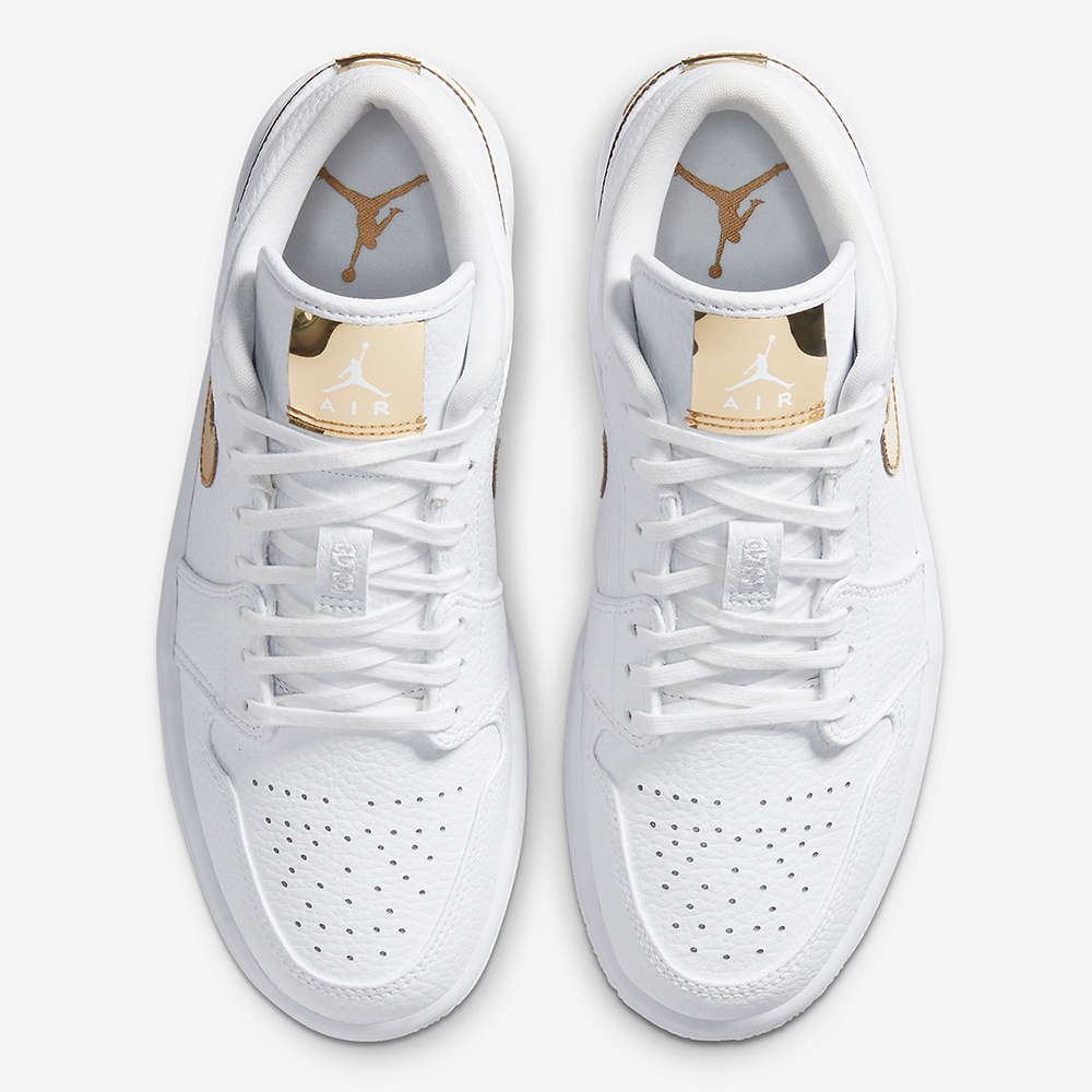Nike Air Jordan 1 Low White/Metallic Gold