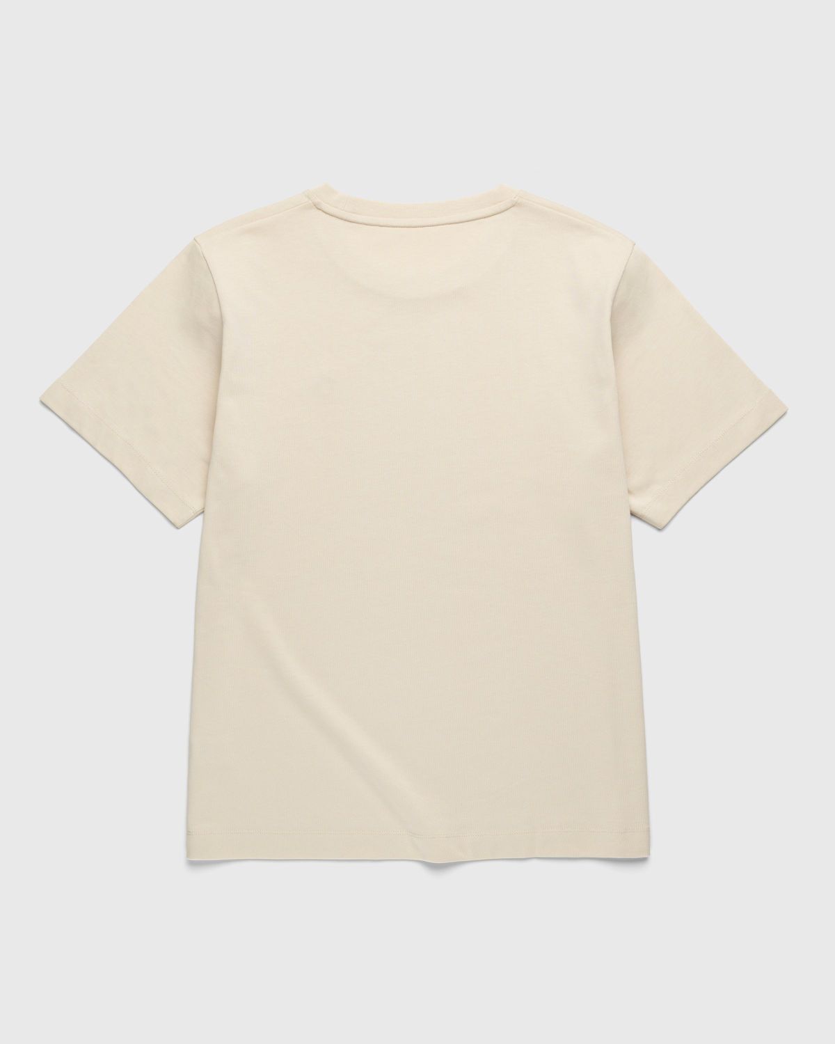 Marine Serre – Organic Cotton T-Shirt Beige - Tops - Beige - Image 2