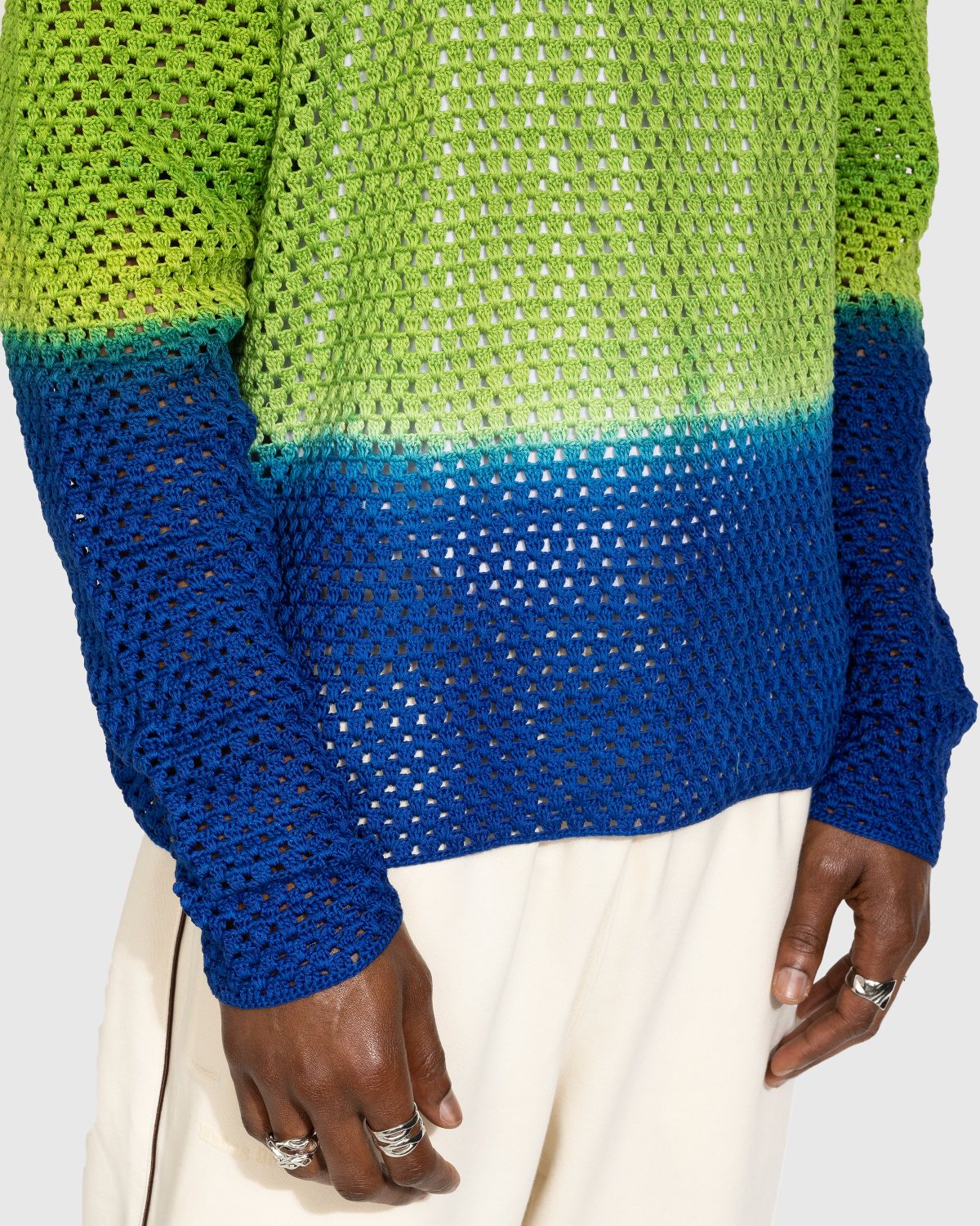 AGR – Balance + Growth Crochet Hoodie Green/Blue - Sweats - Green - Image 4